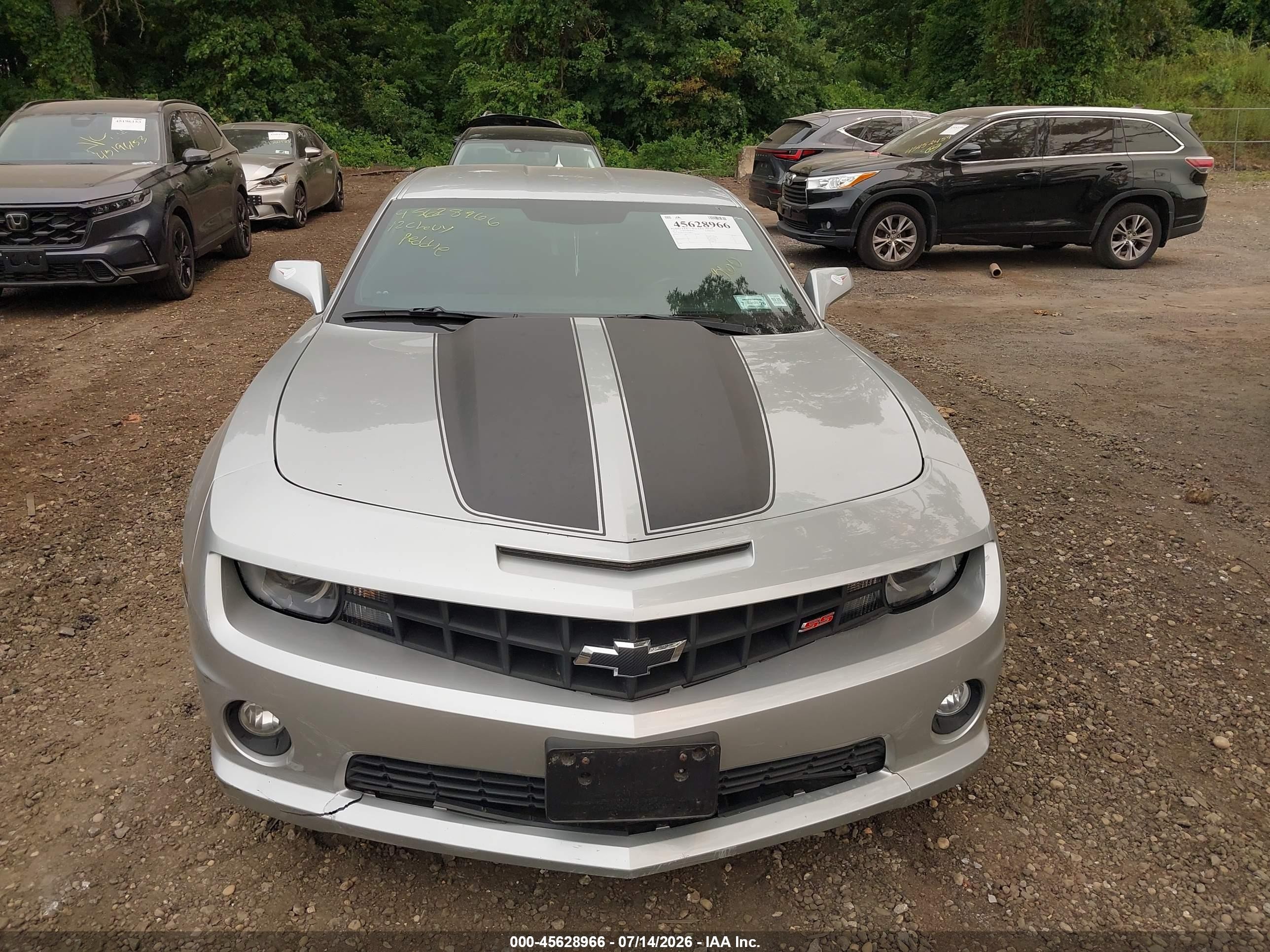 2012 Chevrolet Camaro 2ss Silver vin: 2G1FK1EJXC9109015
