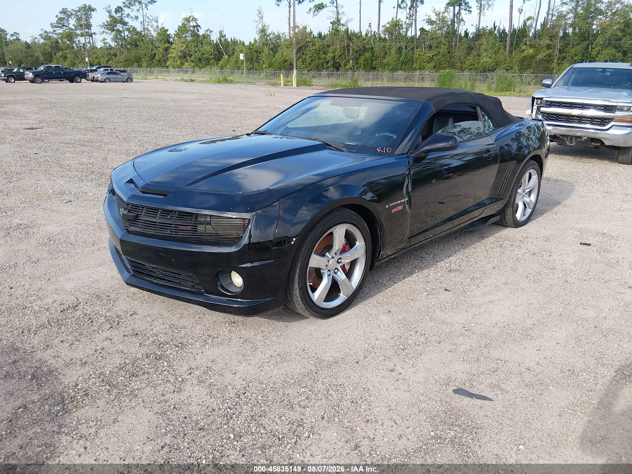 2011 Chevrolet Camaro 2ss Black vin: 2G1FK3DJ0B9197150
