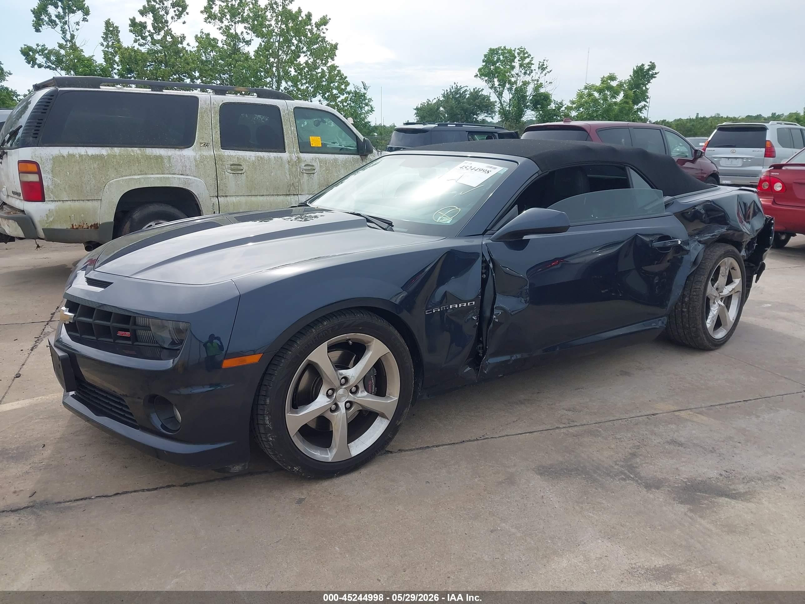 2013 Chevrolet Camaro 2ss Blue vin: 2G1FK3DJ0D9142250