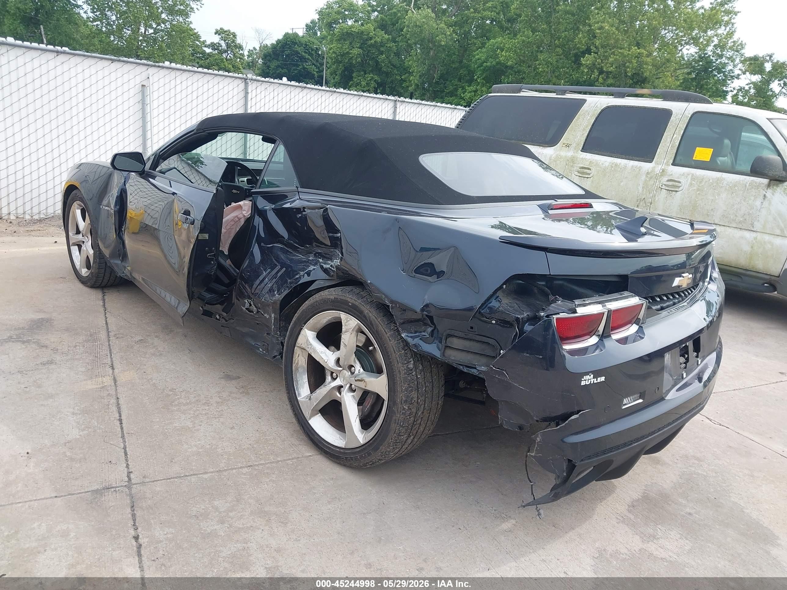 2013 Chevrolet Camaro 2ss Blue vin: 2G1FK3DJ0D9142250