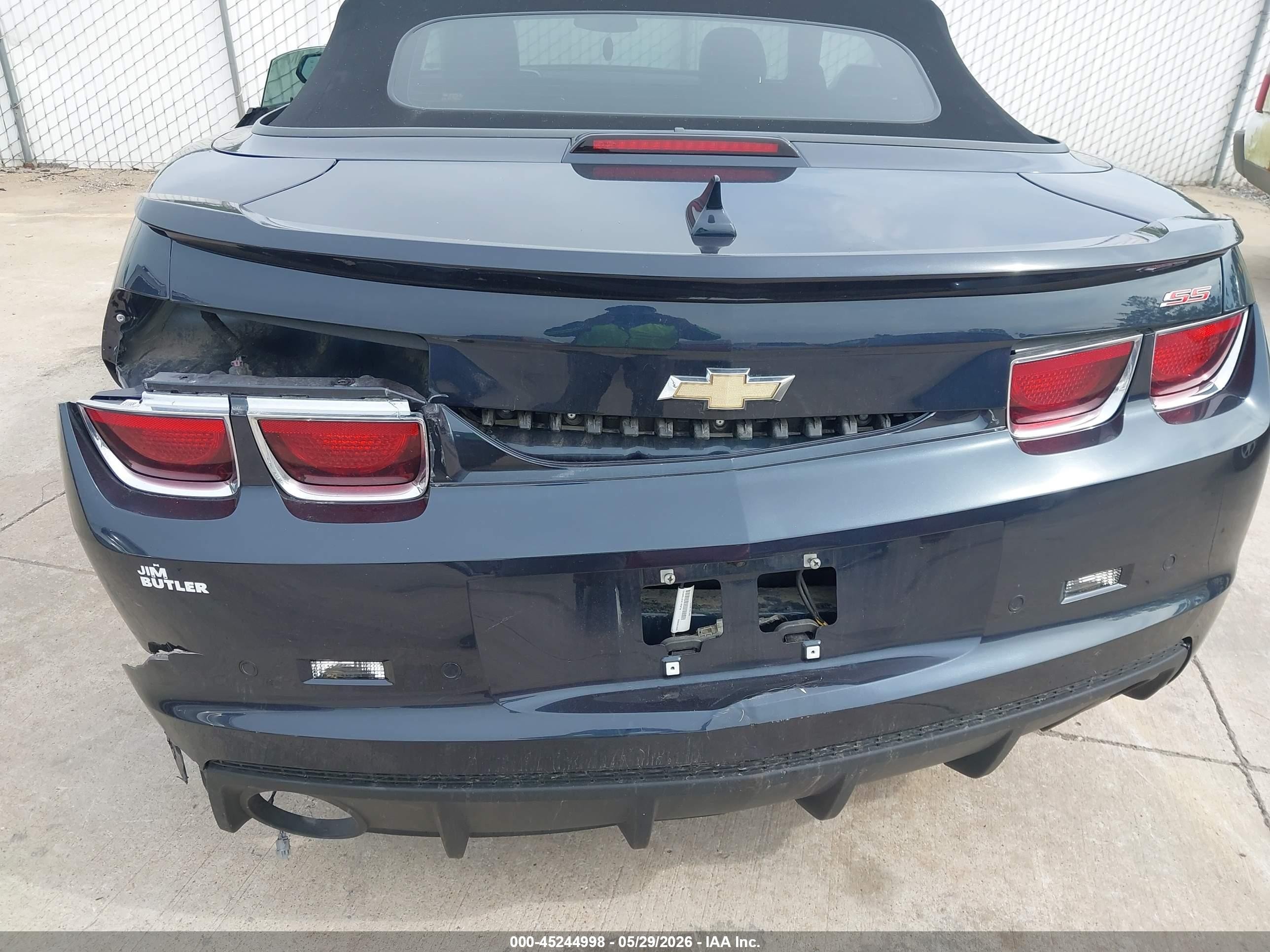 2013 Chevrolet Camaro 2ss Blue vin: 2G1FK3DJ0D9142250