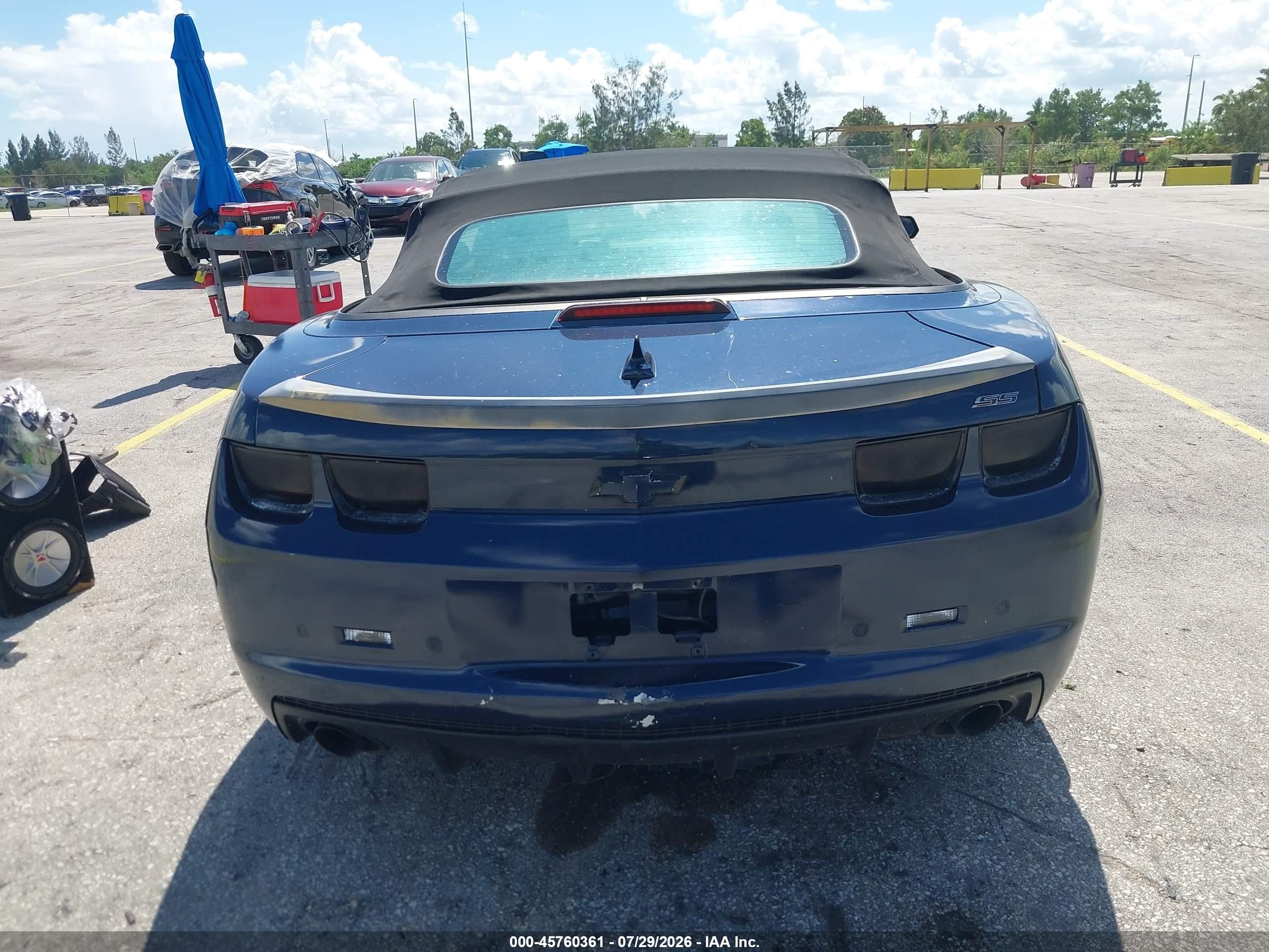 2011 Chevrolet Camaro 2ss Blue vin: 2G1FK3DJ3B9171156