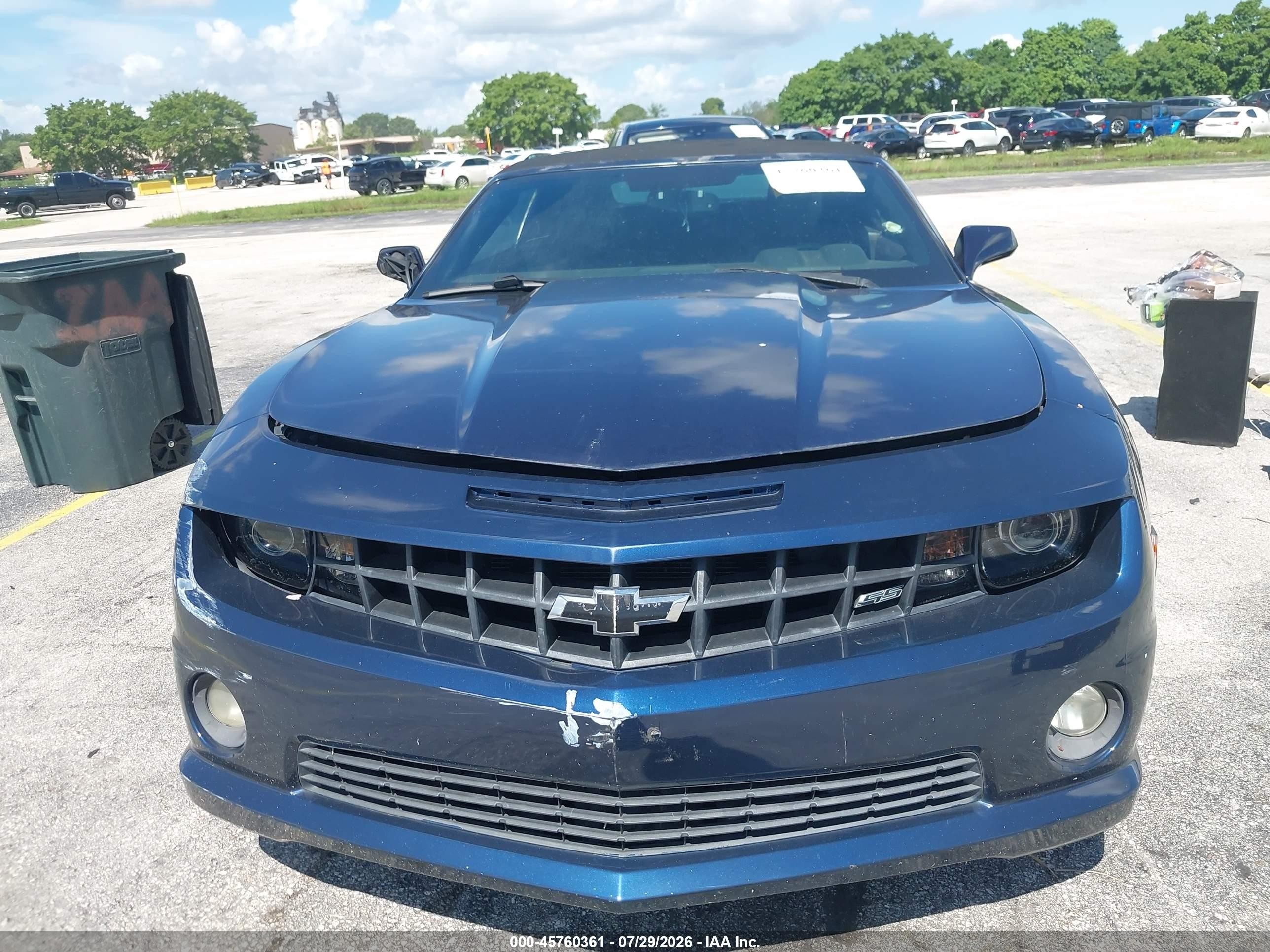 2011 Chevrolet Camaro 2ss Blue vin: 2G1FK3DJ3B9171156