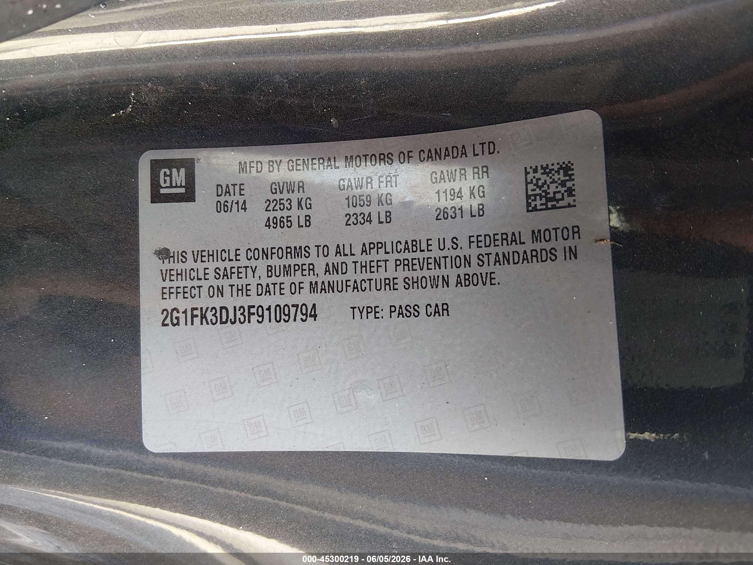 2015 Chevrolet Camaro 2ss Gray vin: 2G1FK3DJ3F9109794