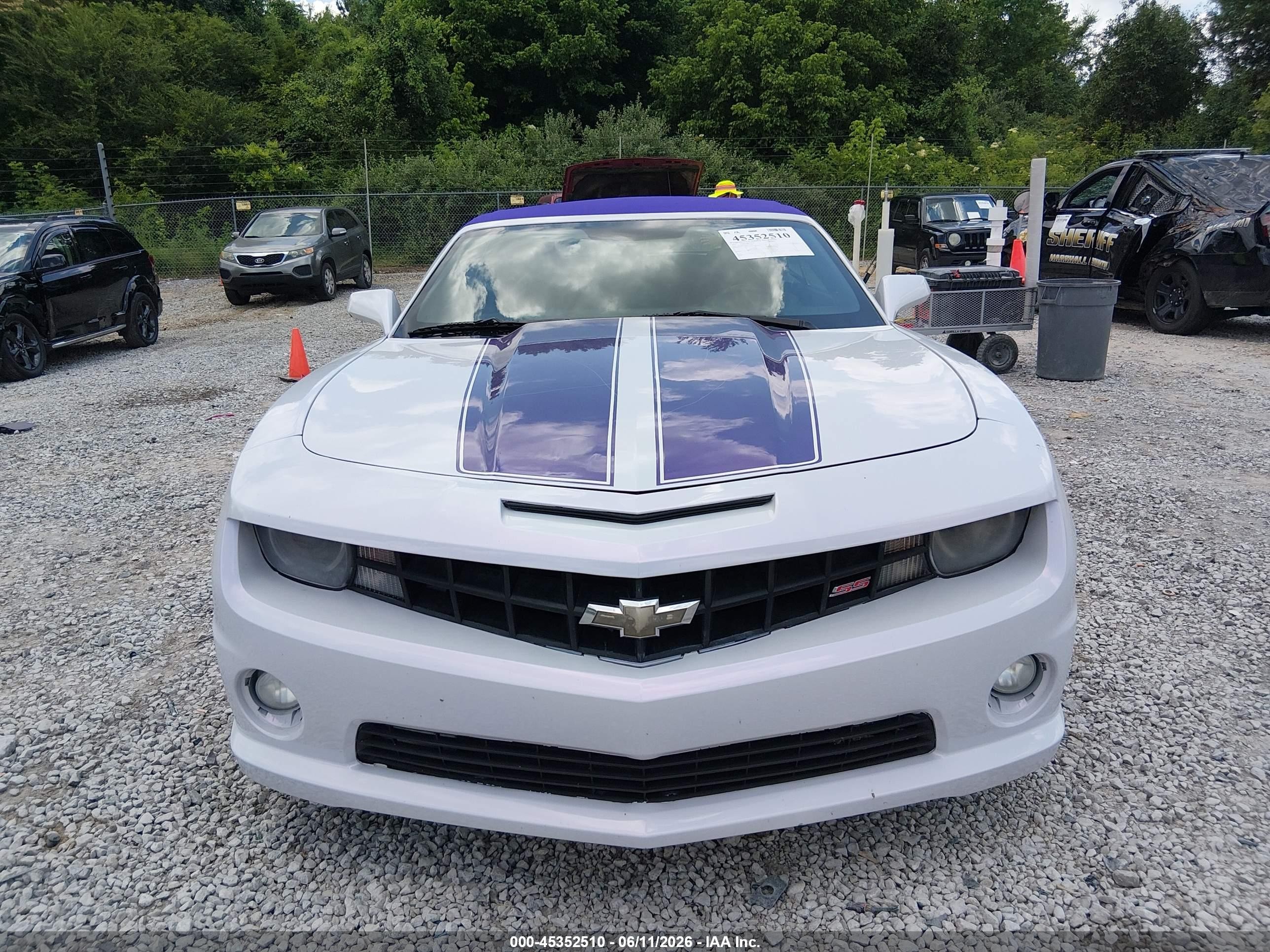 2011 Chevrolet Camaro 2ss White vin: 2G1FK3DJ4B9191402