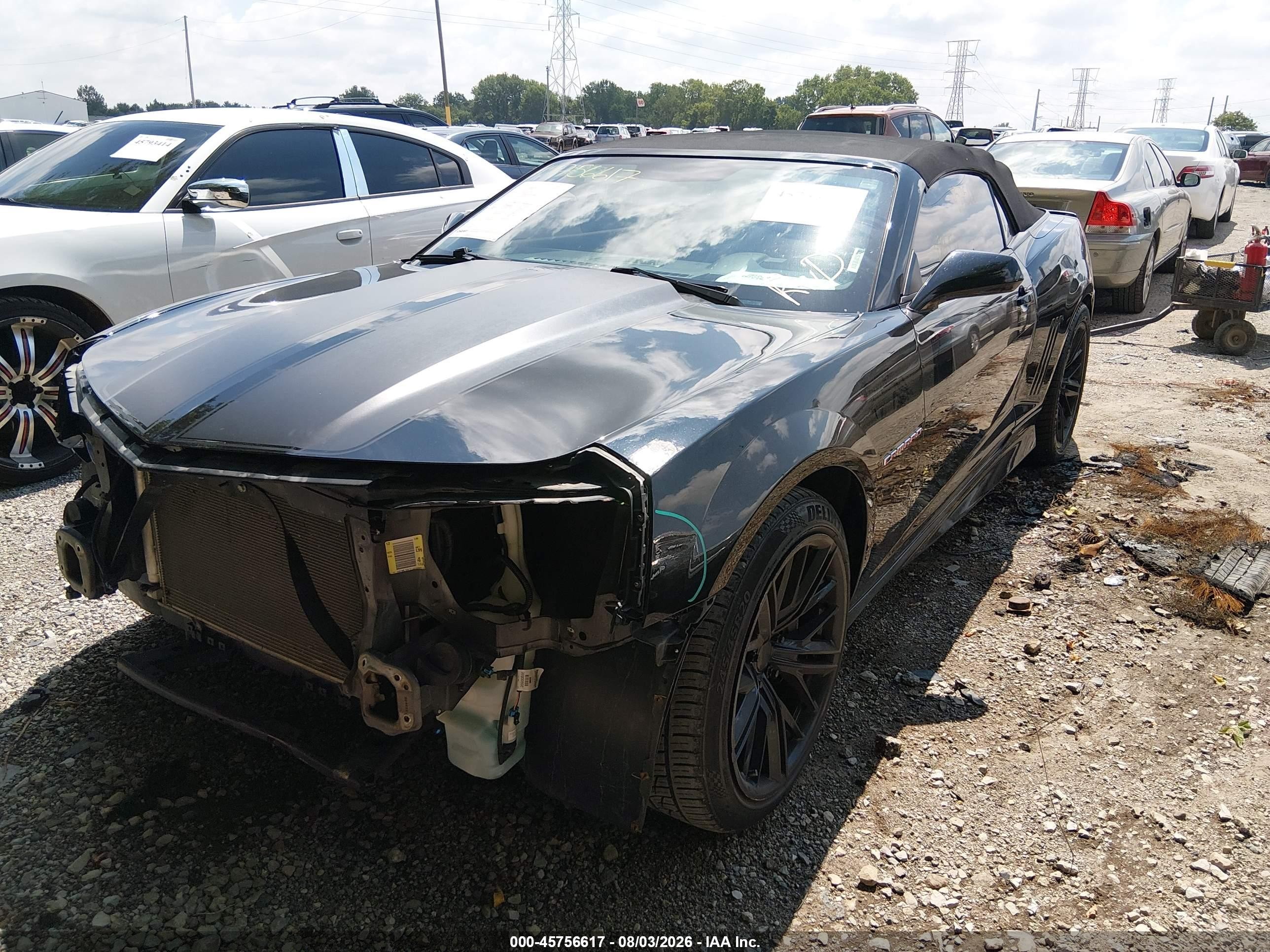 2012 Chevrolet Camaro 2ss Black vin: 2G1FK3DJ4C9101733