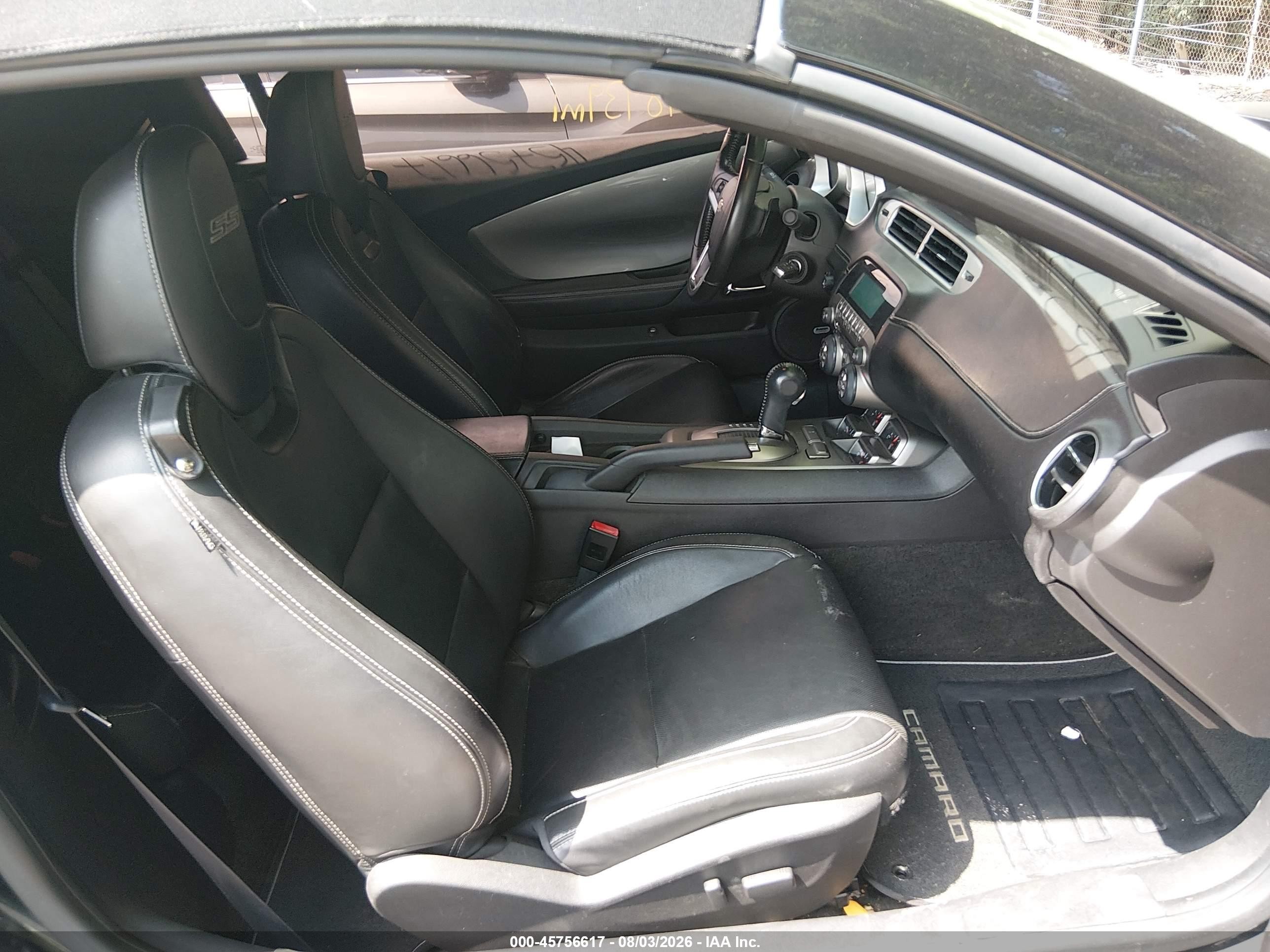 2012 Chevrolet Camaro 2ss Black vin: 2G1FK3DJ4C9101733