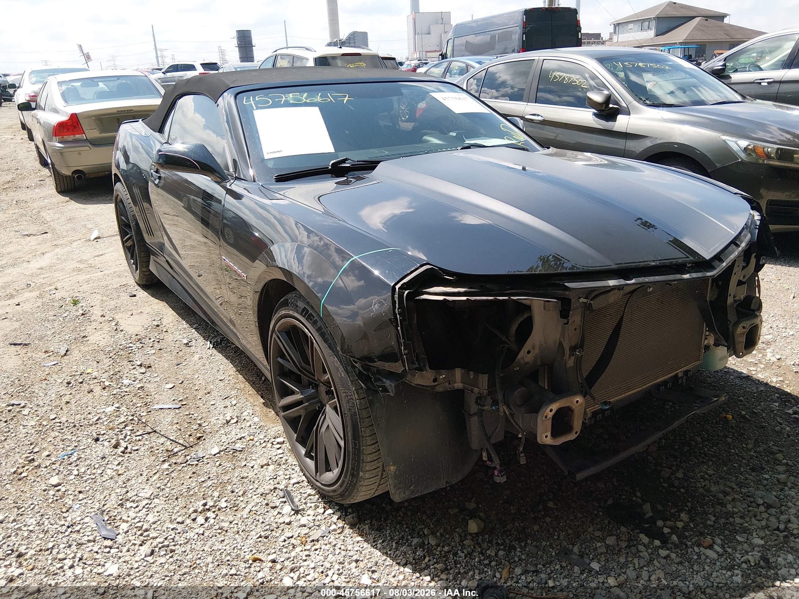 2012 Chevrolet Camaro 2ss Black vin: 2G1FK3DJ4C9101733