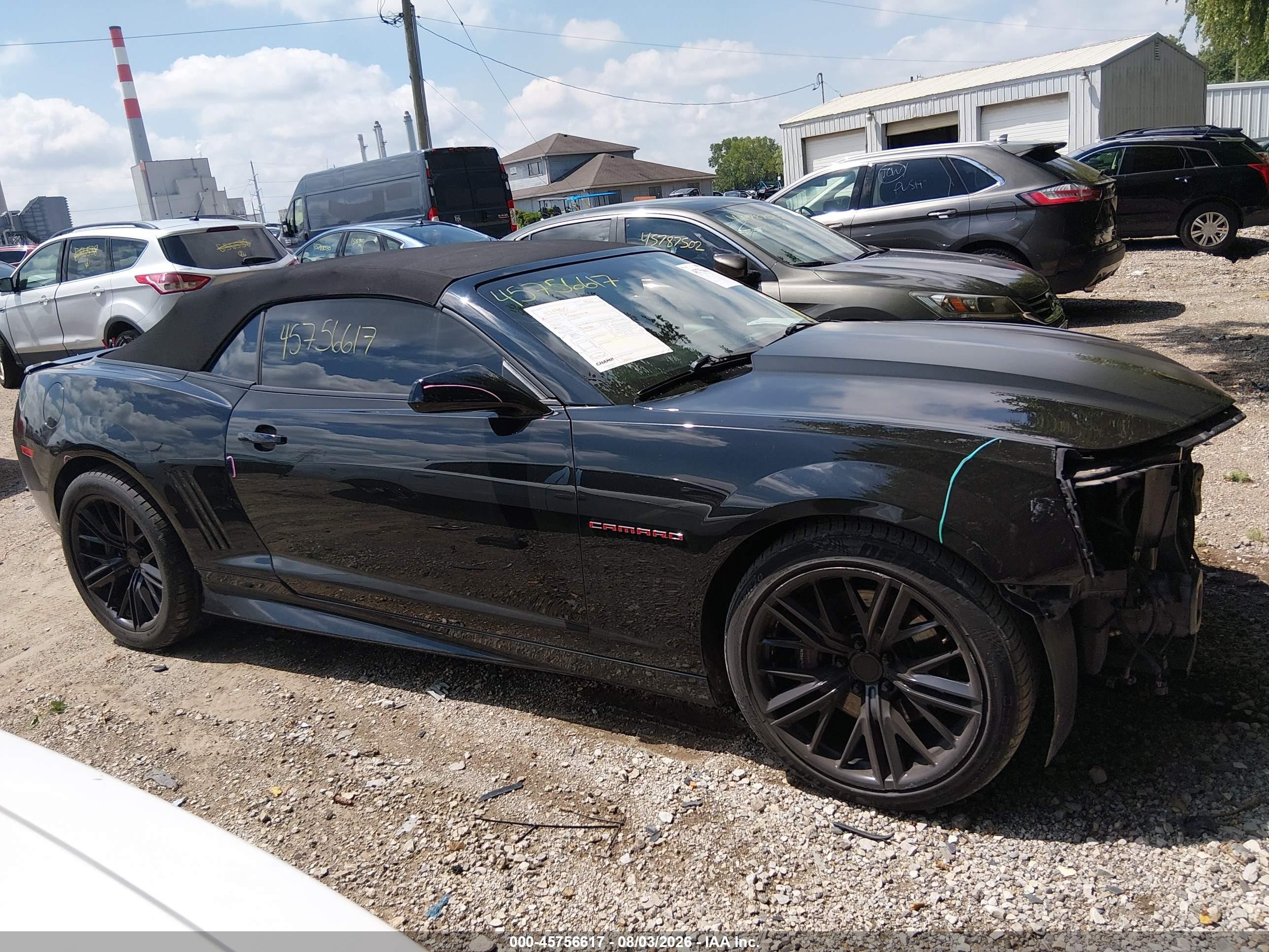 2012 Chevrolet Camaro 2ss Black vin: 2G1FK3DJ4C9101733