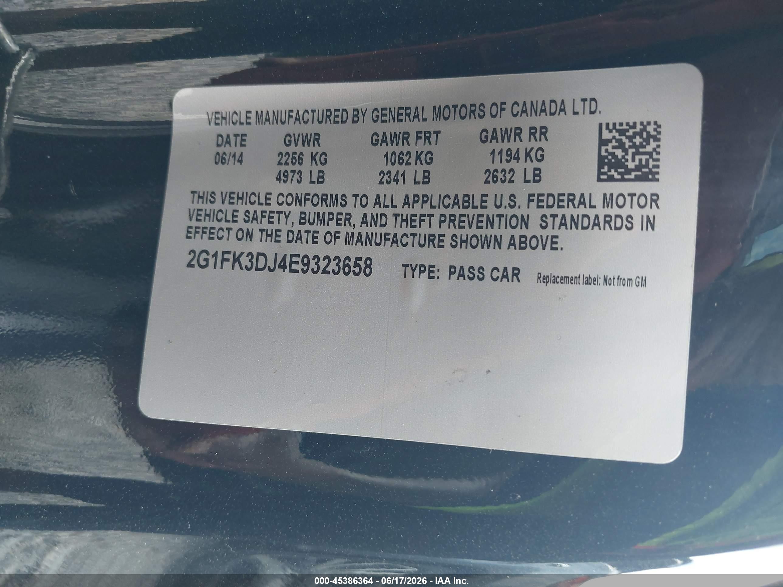 2014 Chevrolet Camaro 2ss Black vin: 2G1FK3DJ4E9323658
