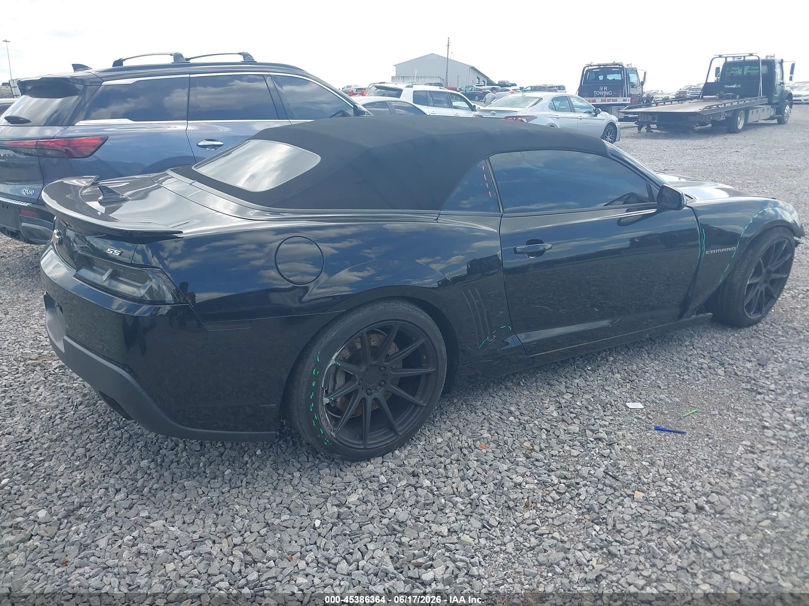2014 Chevrolet Camaro 2ss Black vin: 2G1FK3DJ4E9323658