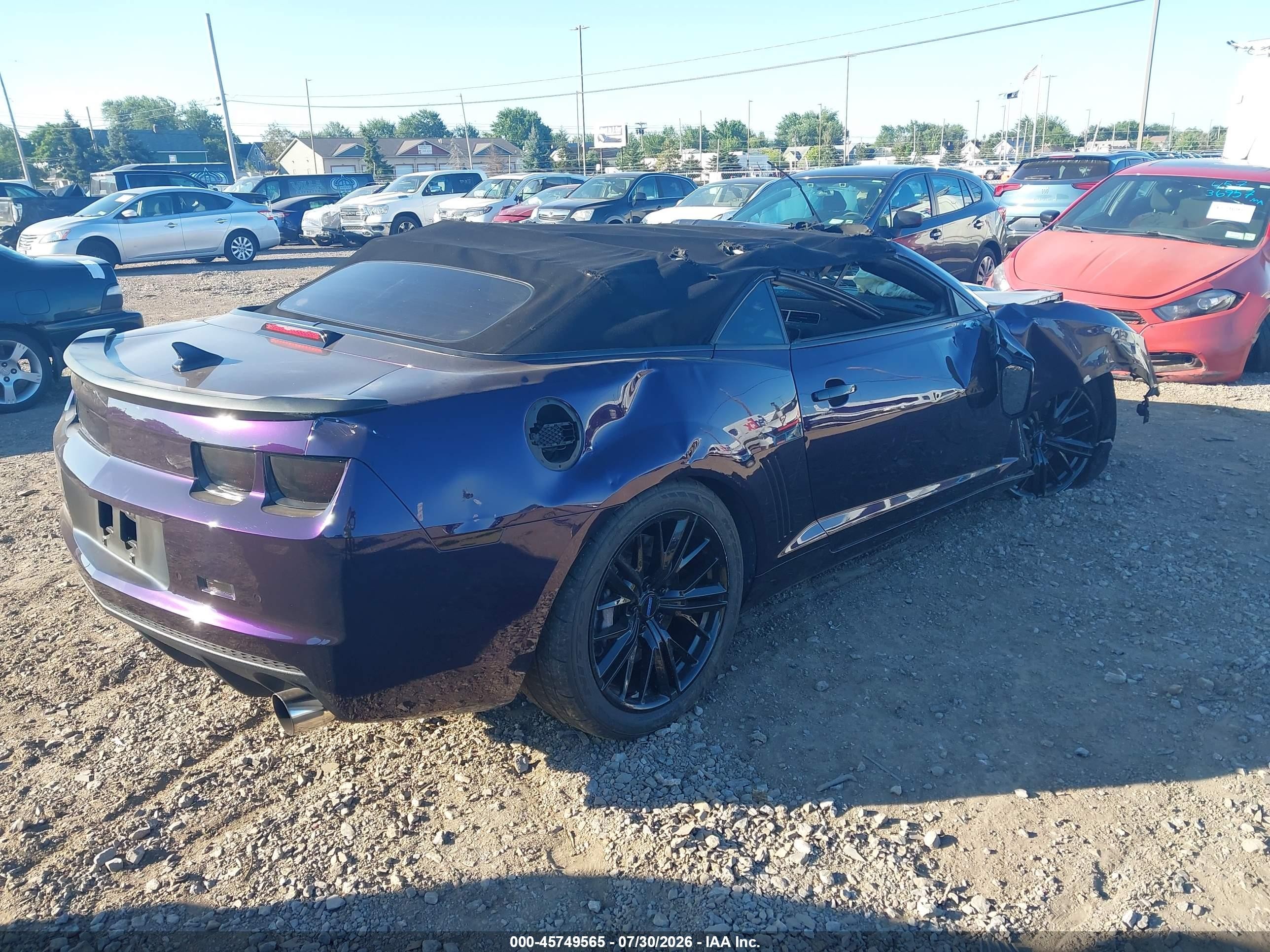 2011 Chevrolet Camaro 2ss Purple vin: 2G1FK3DJ5B9177301