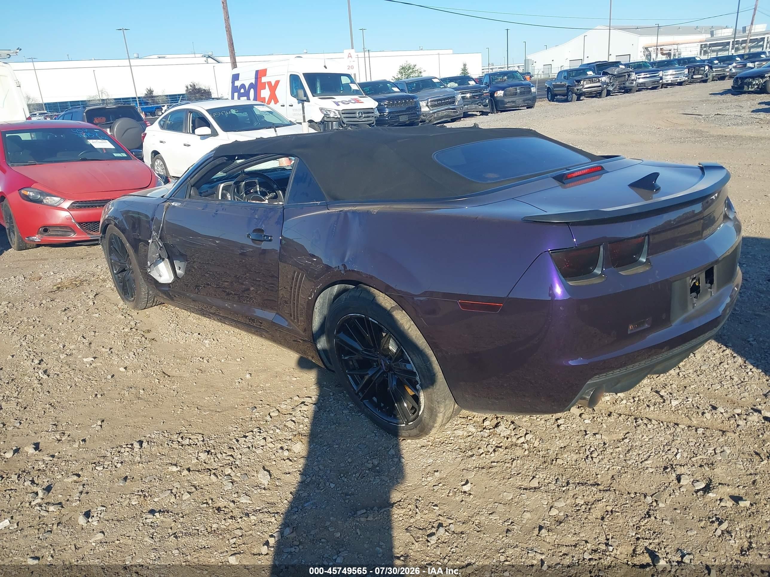 2011 Chevrolet Camaro 2ss Purple vin: 2G1FK3DJ5B9177301