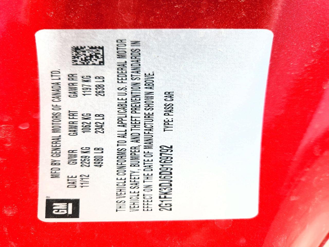 2013 Chevrolet Camaro 2ss Red vin: 2G1FK3DJ6D9169792