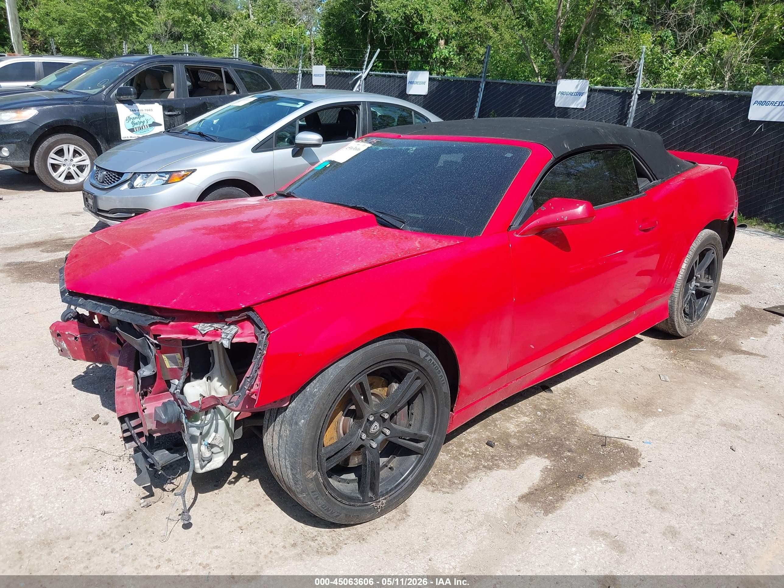 2011 Chevrolet Camaro 2ss Red vin: 2G1FK3DJ7B9211898