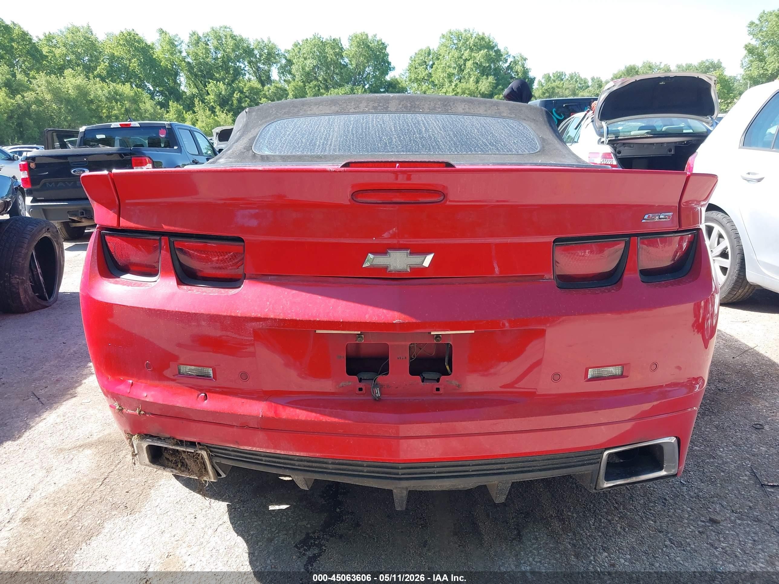 2011 Chevrolet Camaro 2ss Red vin: 2G1FK3DJ7B9211898
