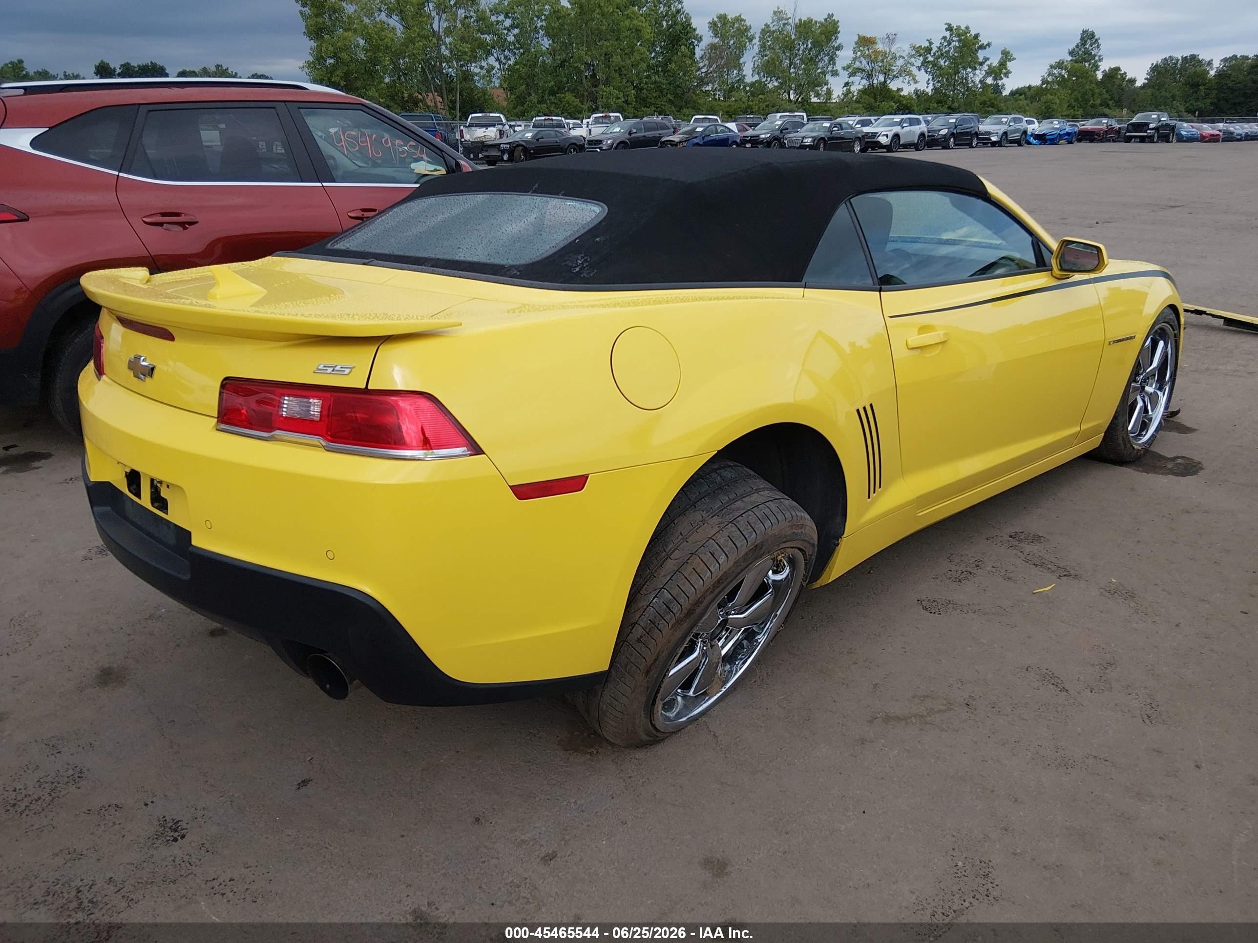 2015 Chevrolet Camaro 2ss Yellow vin: 2G1FK3DJ8F9254412
