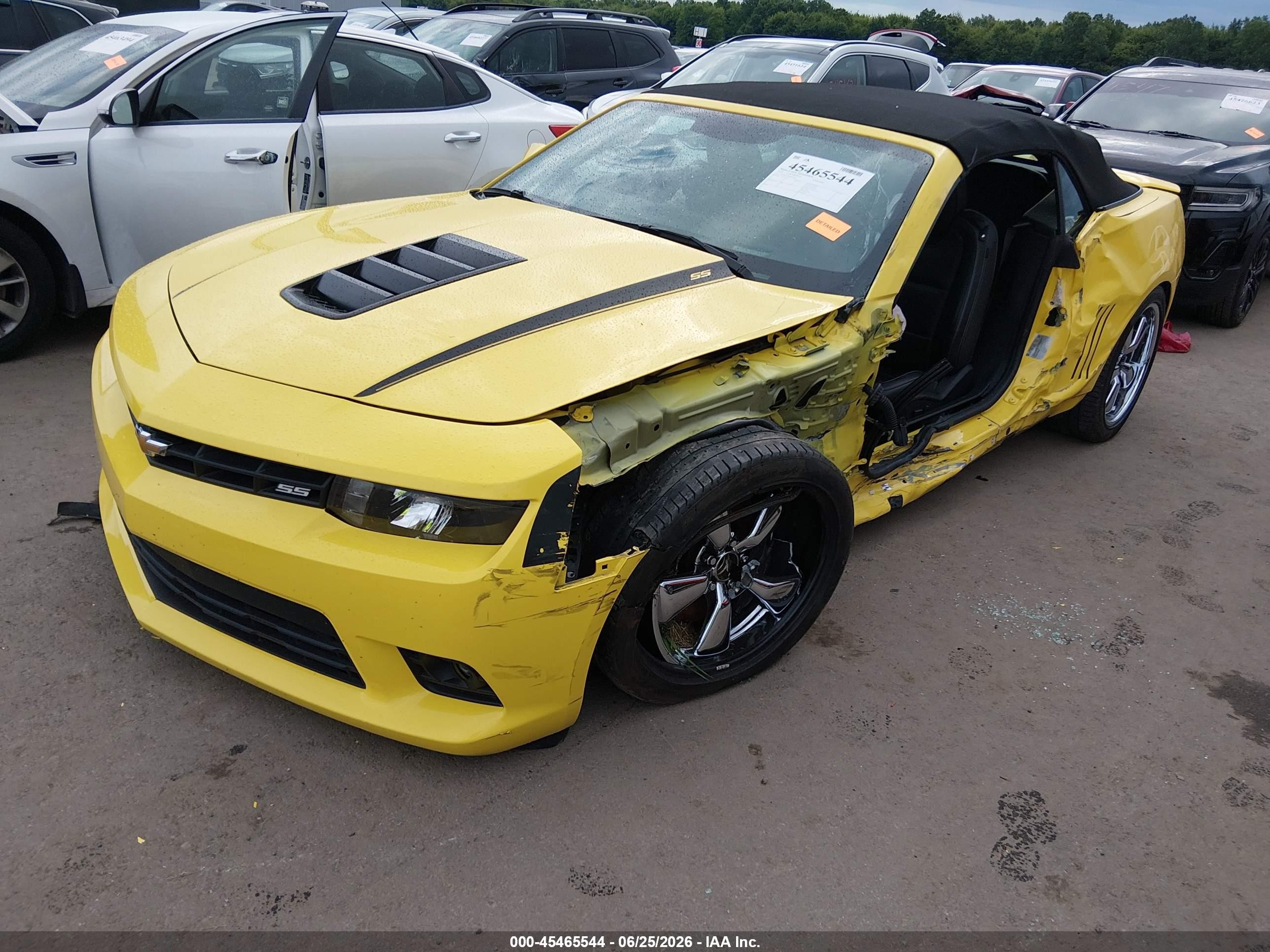 2015 Chevrolet Camaro 2ss Yellow vin: 2G1FK3DJ8F9254412