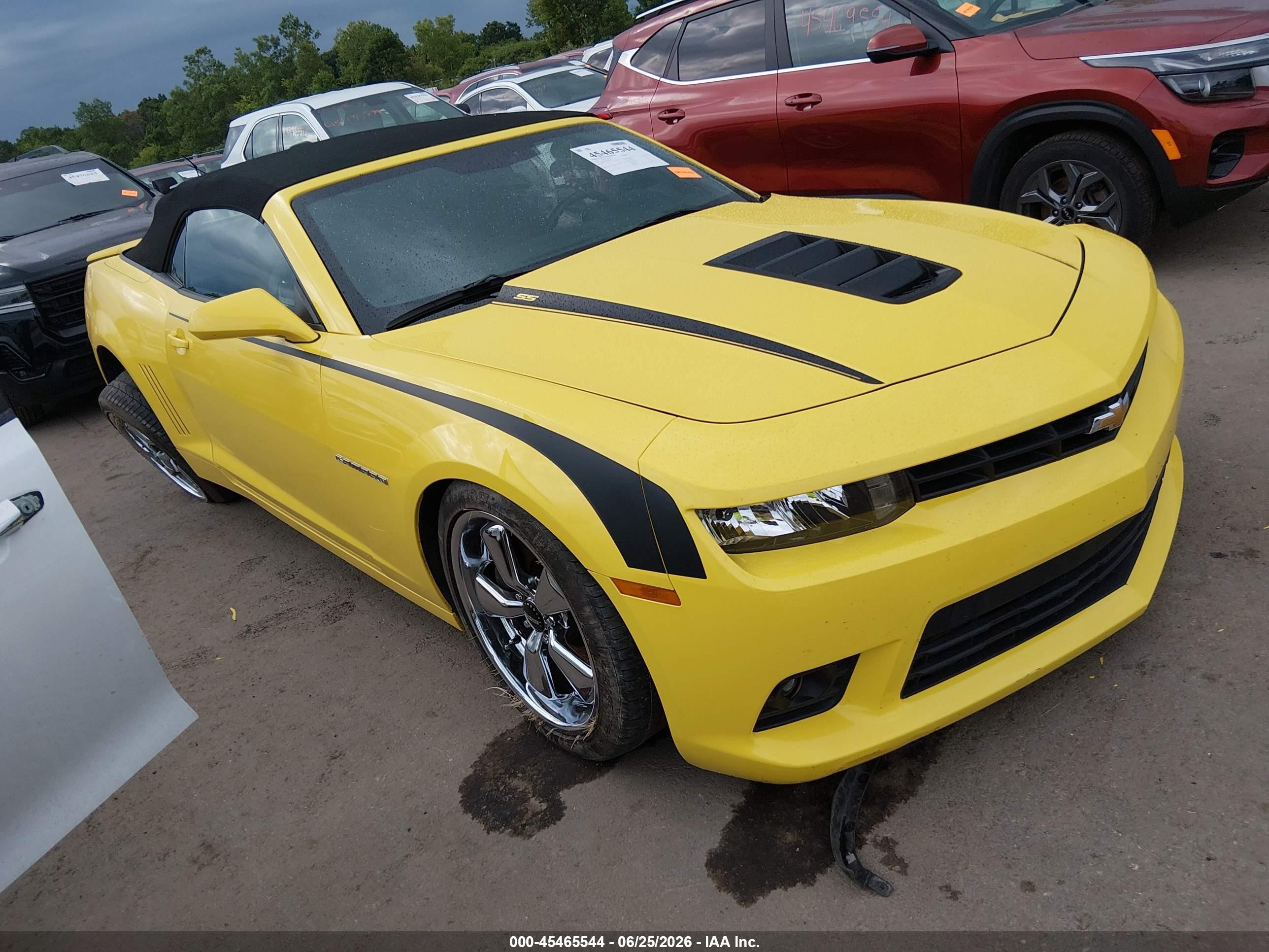 2015 Chevrolet Camaro 2ss Yellow vin: 2G1FK3DJ8F9254412