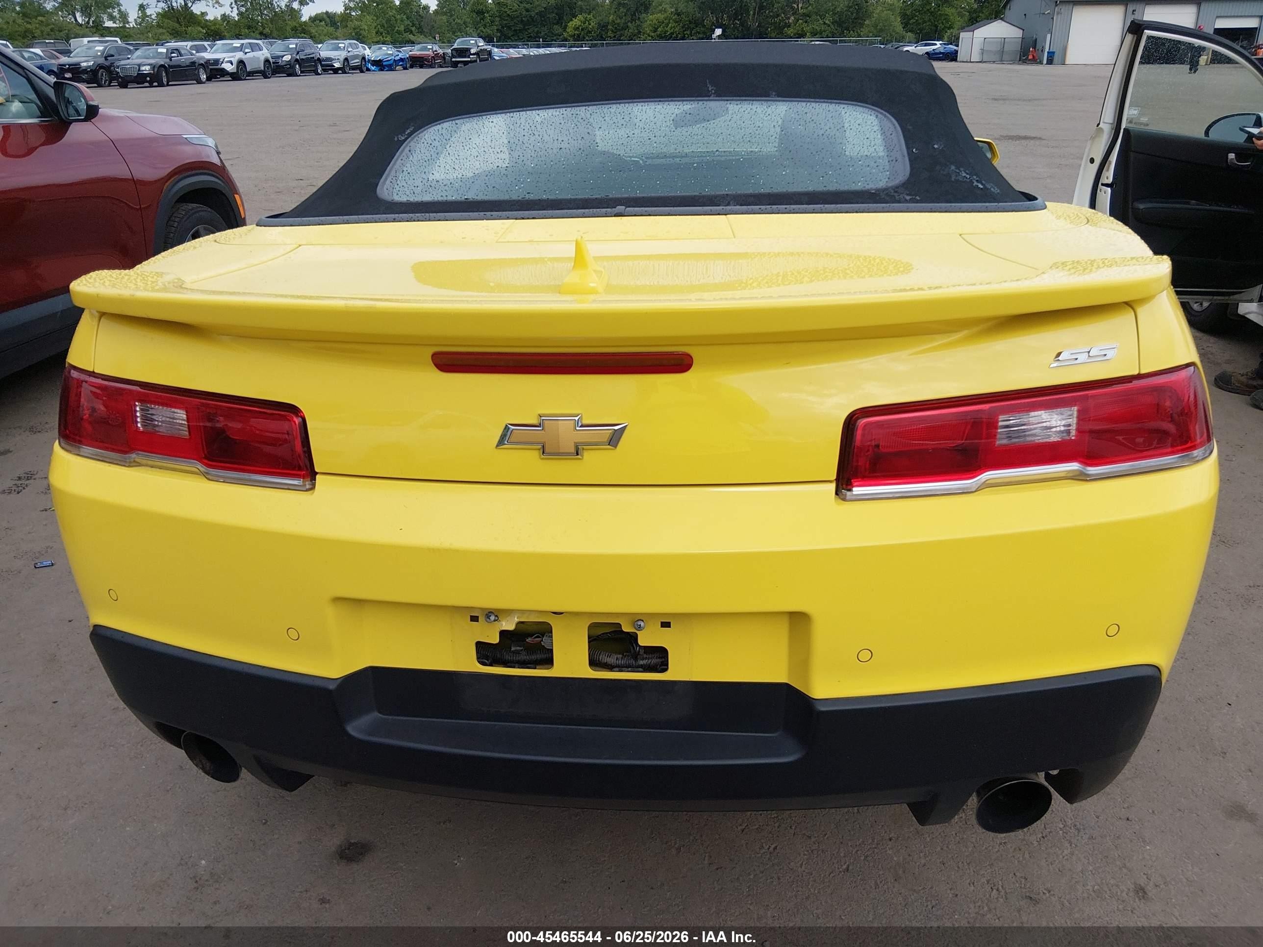 2015 Chevrolet Camaro 2ss Yellow vin: 2G1FK3DJ8F9254412