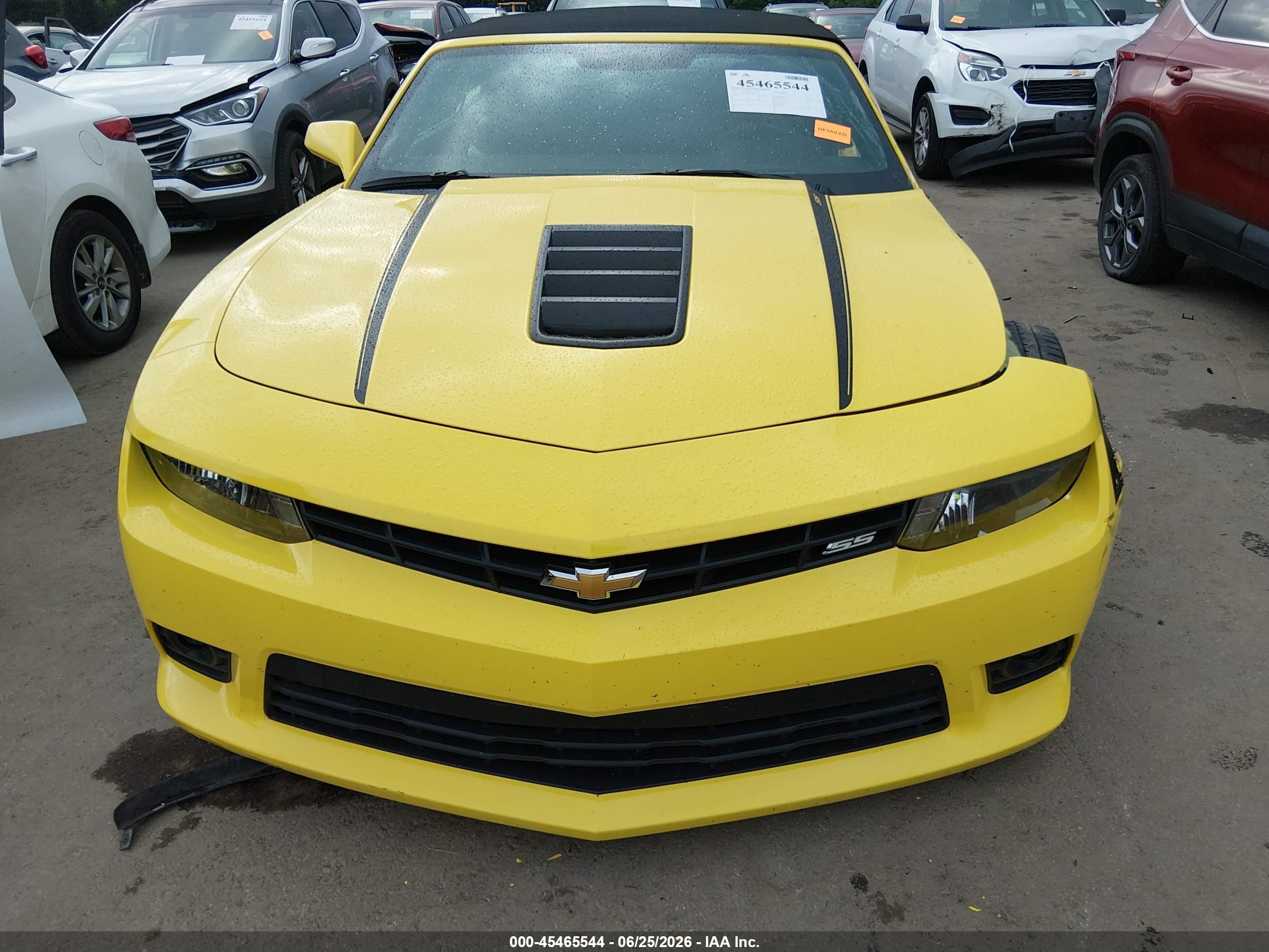 2015 Chevrolet Camaro 2ss Yellow vin: 2G1FK3DJ8F9254412