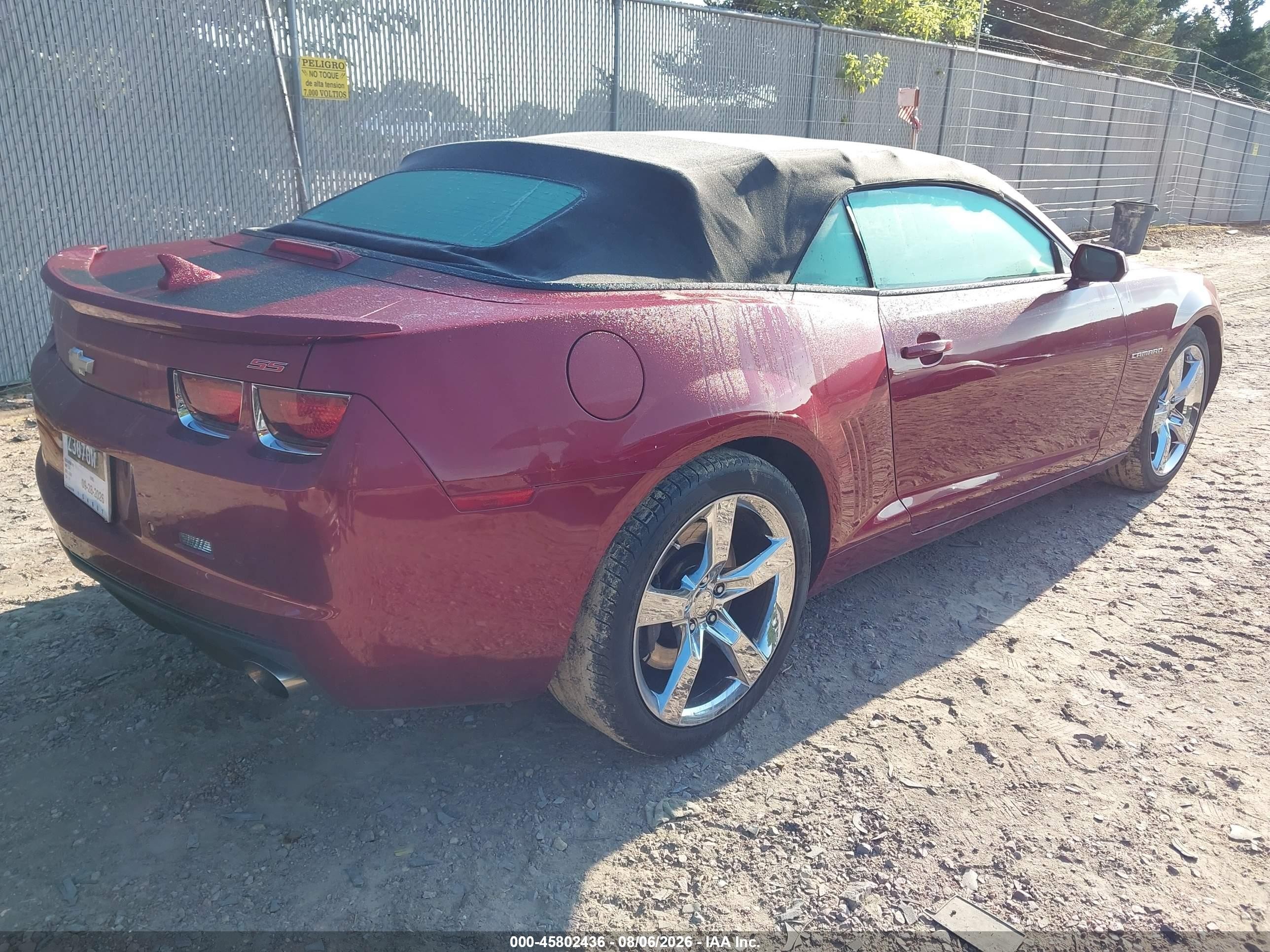 2011 Chevrolet Camaro 2ss Красный vin: 2G1FK3DJXB9154807