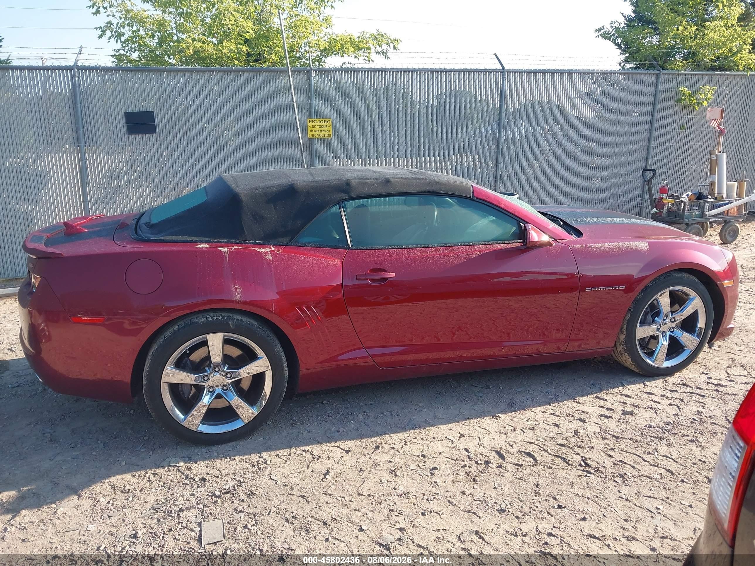 2011 Chevrolet Camaro 2ss Красный vin: 2G1FK3DJXB9154807