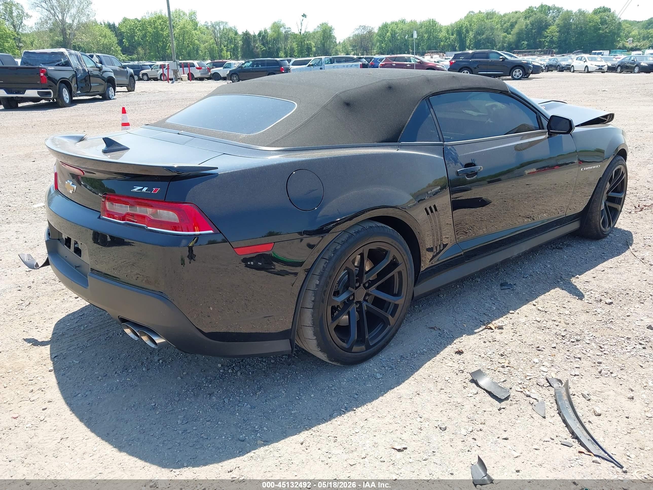 2015 Chevrolet Camaro Zl1 Black vin: 2G1FM3DP3F9801231