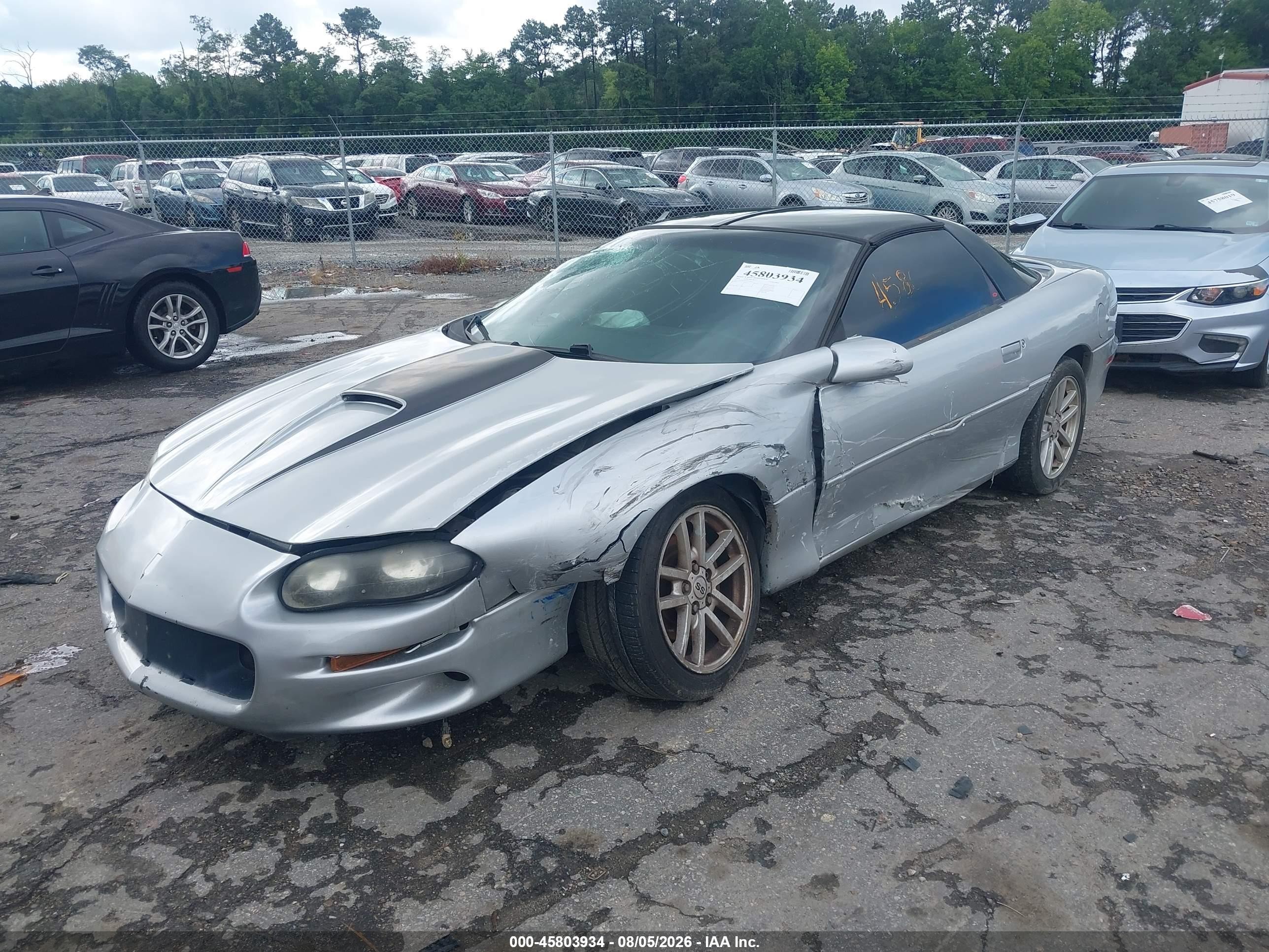 2002 Chevrolet Camaro Z28 Silver vin: 2G1FP22G022128132
