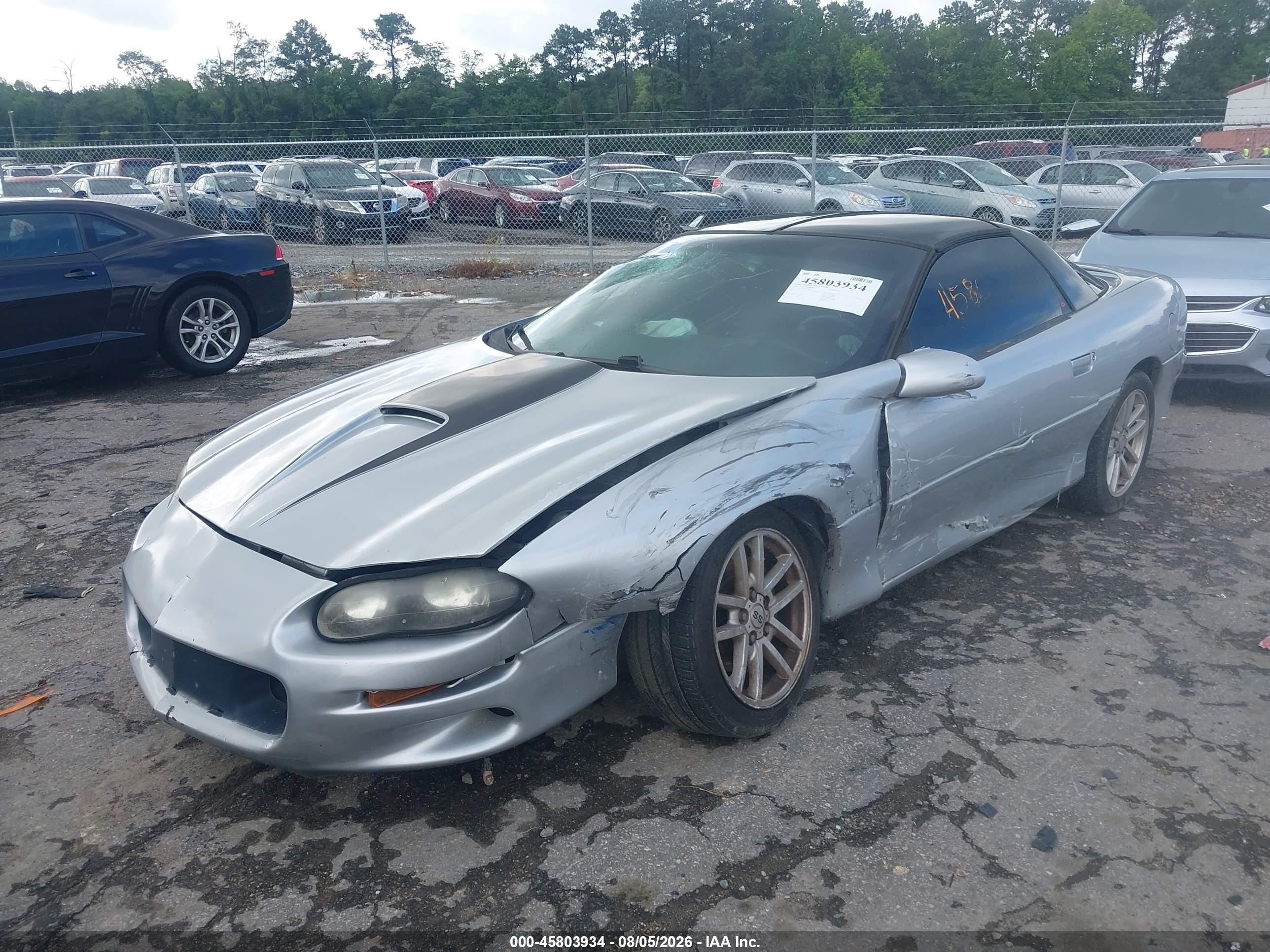 2002 Chevrolet Camaro Z28 Silver vin: 2G1FP22G022128132