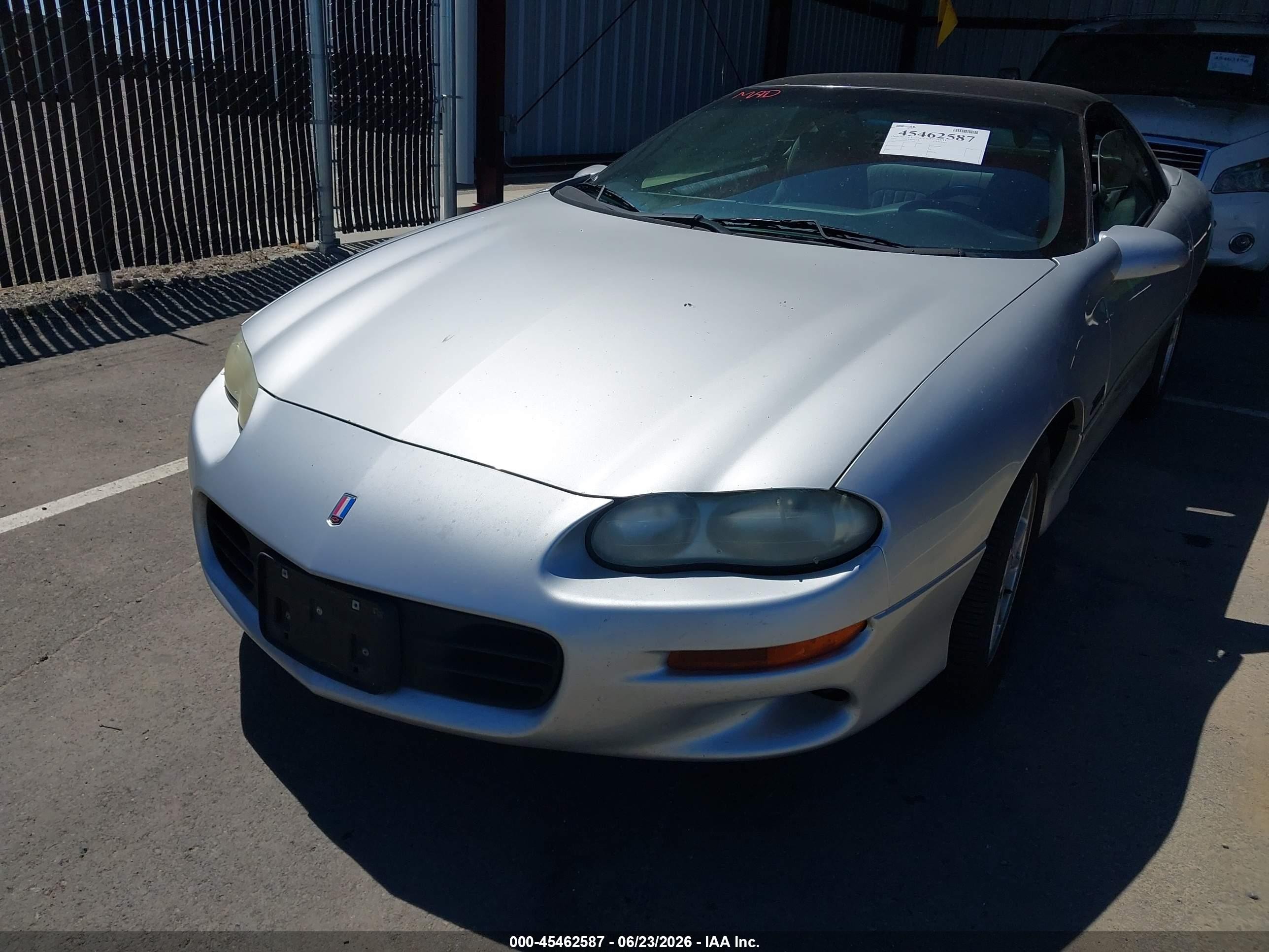2002 Chevrolet Camaro Z28 Silver vin: 2G1FP22G222127256