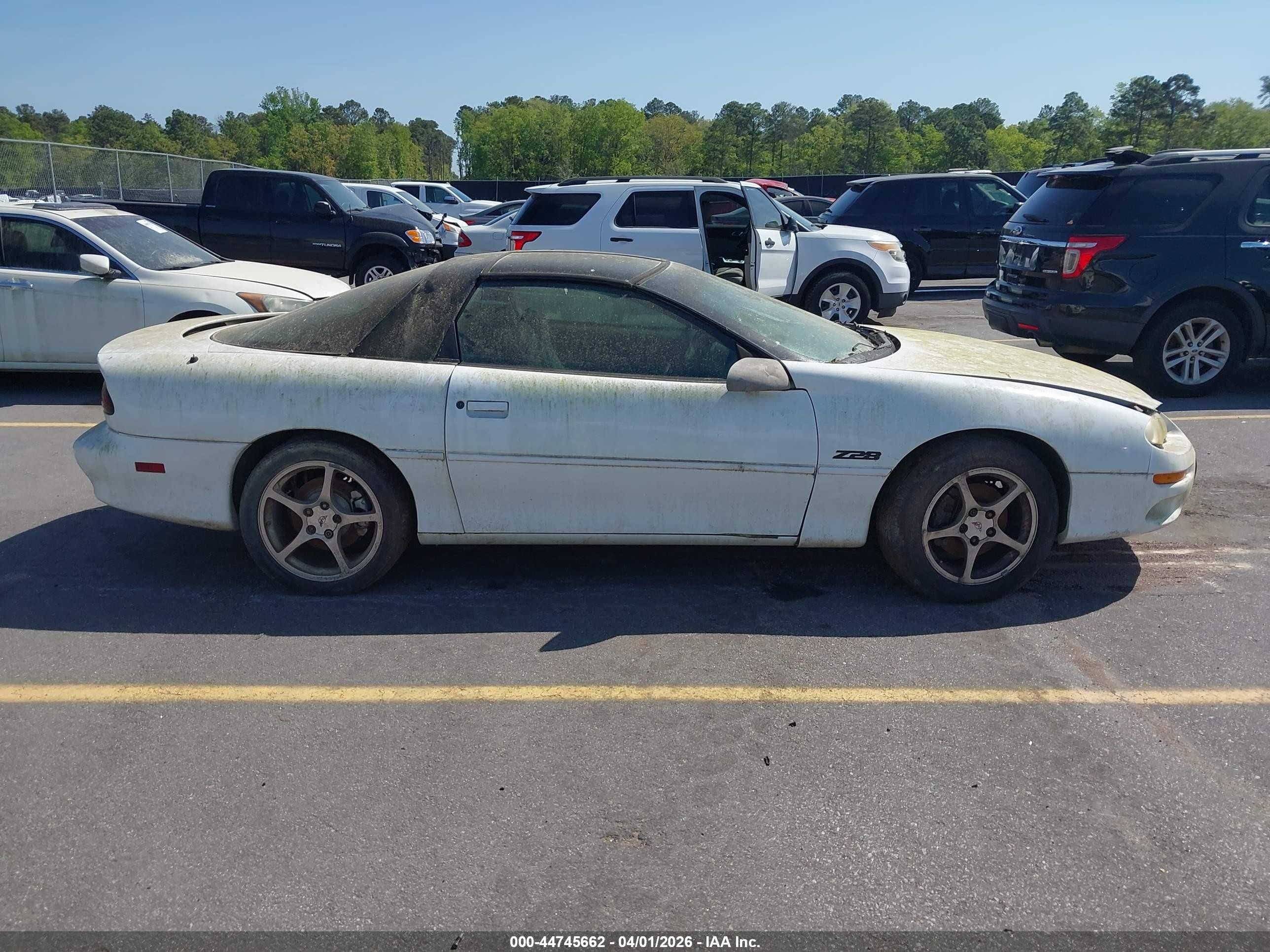 1999 Chevrolet Camaro Z28 White vin: 2G1FP22G2X2130326