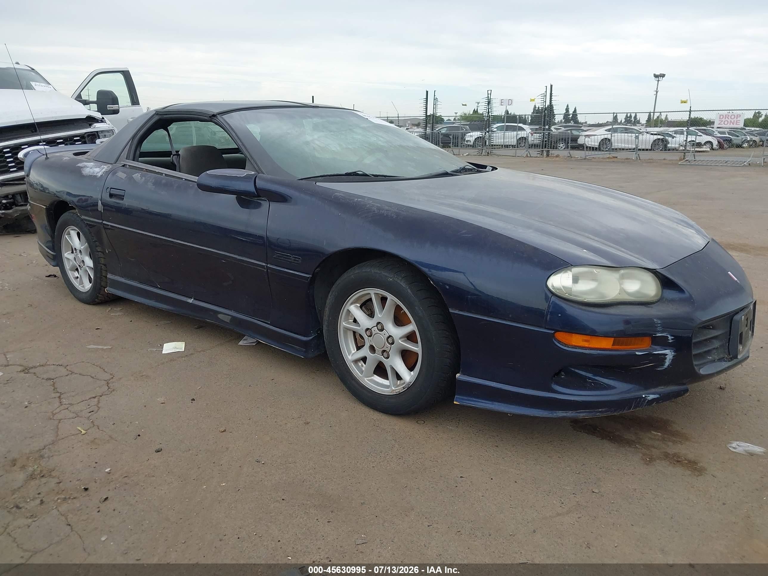 2002 Chevrolet Camaro Z28 Dark Blue vin: 2G1FP22G322110160