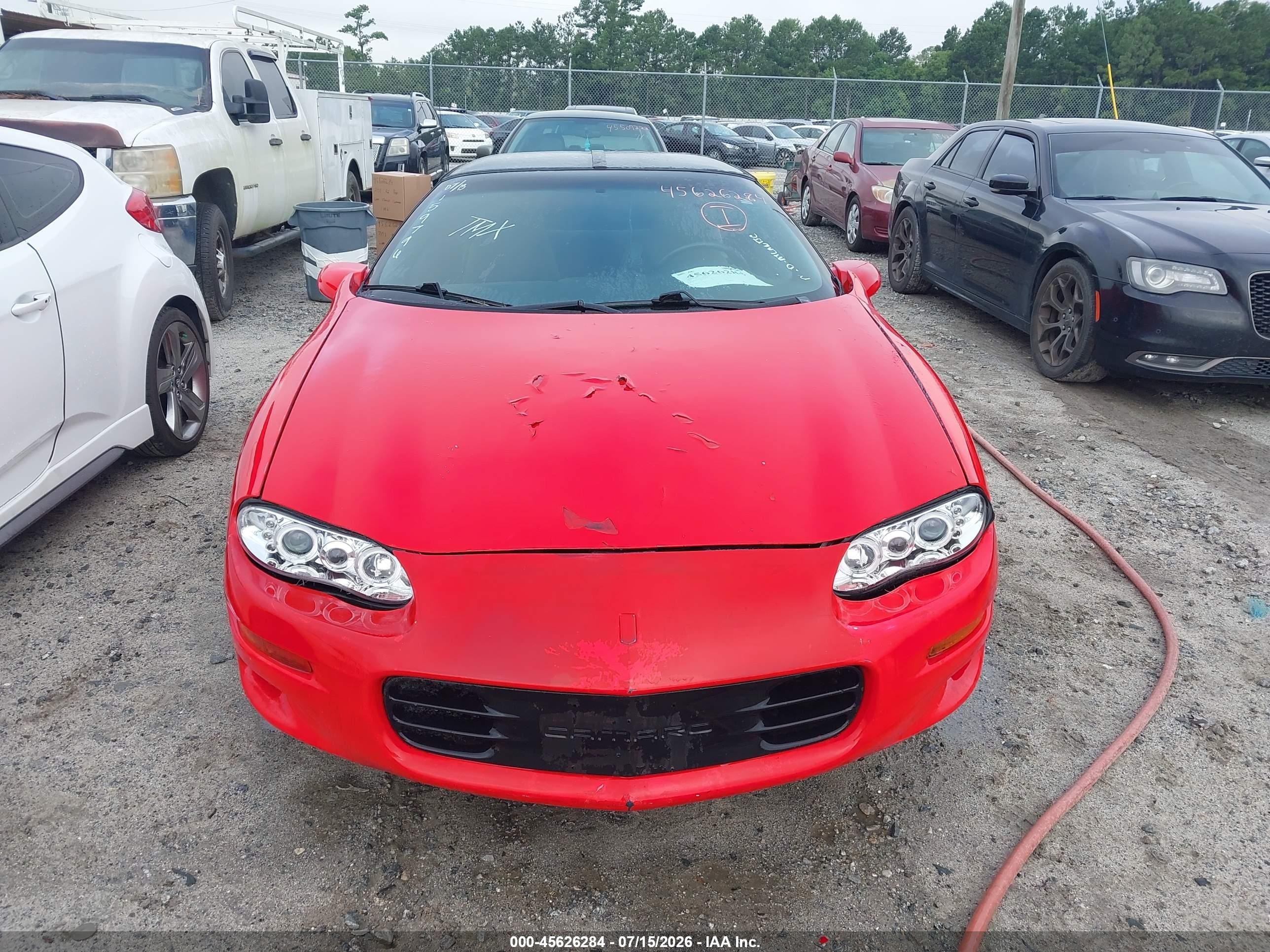 2000 Chevrolet Camaro Z28 Red vin: 2G1FP22G6Y2159796