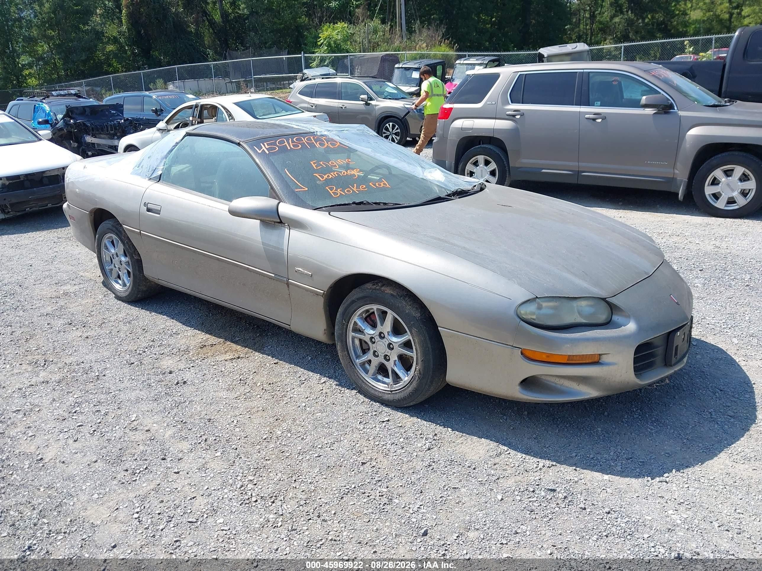 2002 Chevrolet Camaro Z28 Gold vin: 2G1FP22GX22114836