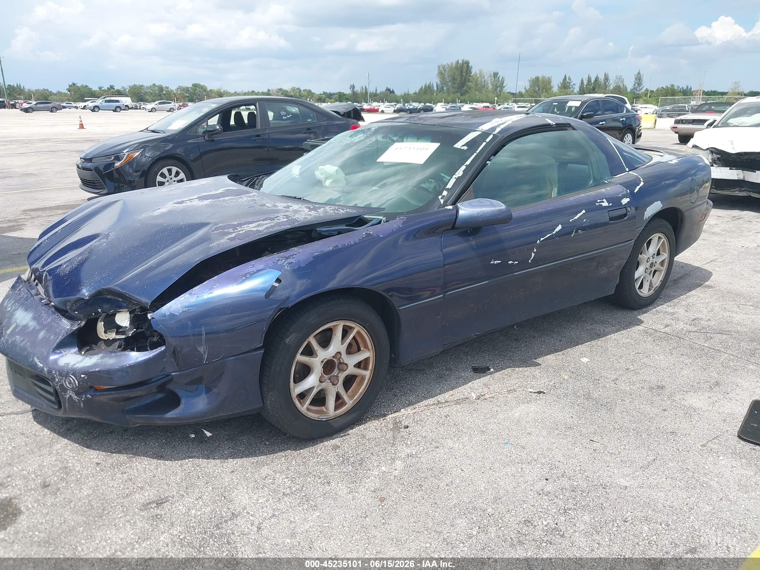 2000 Chevrolet Camaro   Blue vin: 2G1FP22K2Y2128954