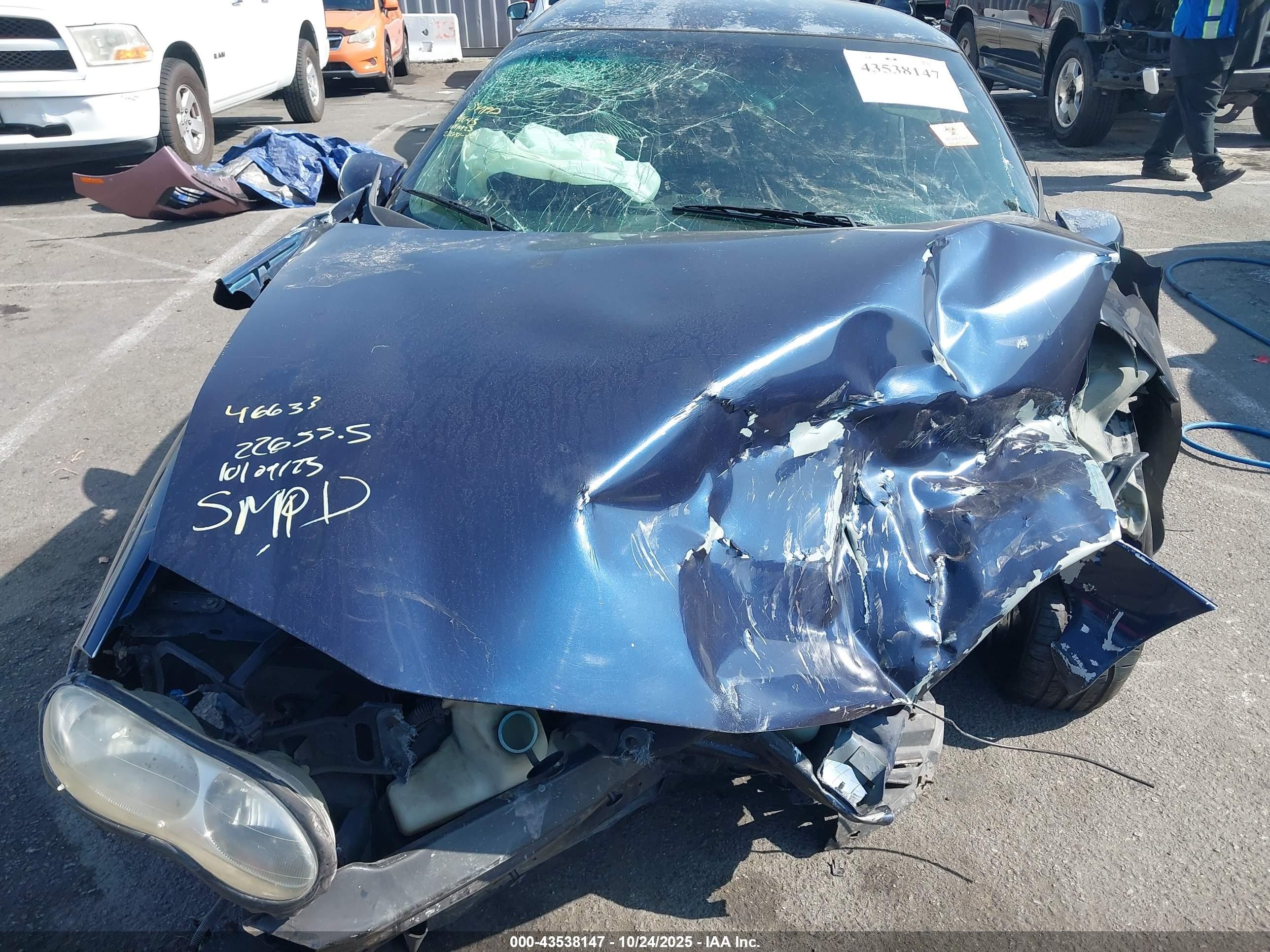 2002 Chevrolet Camaro   Синий vin: 2G1FP22K522123741