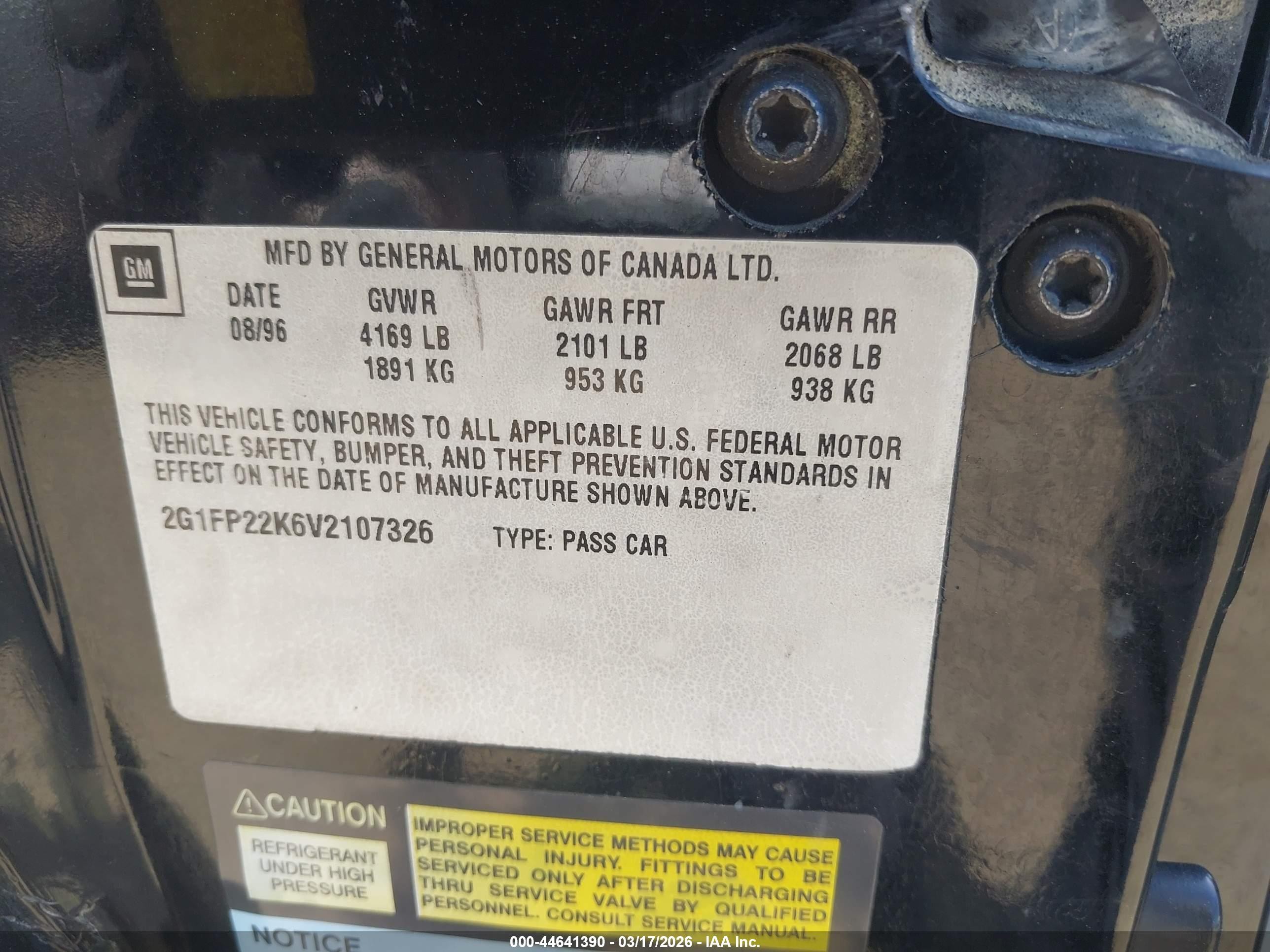 1997 Chevrolet Camaro Rs Black vin: 2G1FP22K6V2107326
