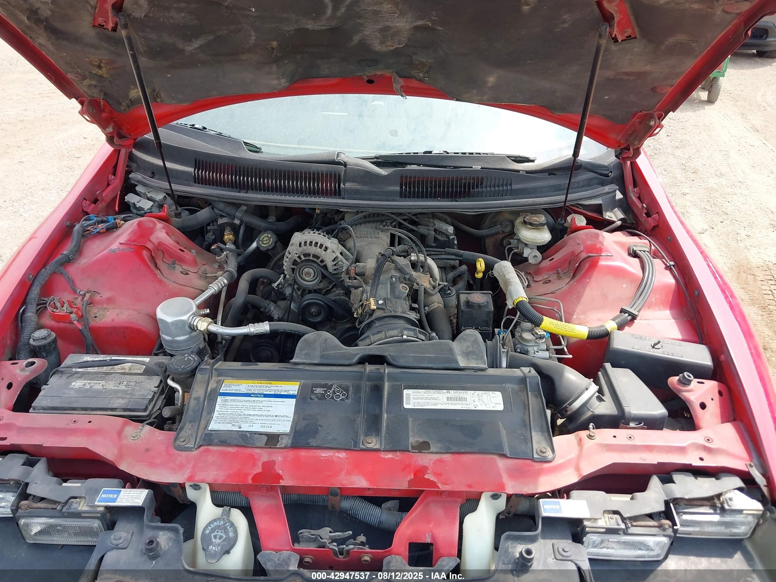 1997 Chevrolet Camaro Rs Red vin: 2G1FP22K6V2115989