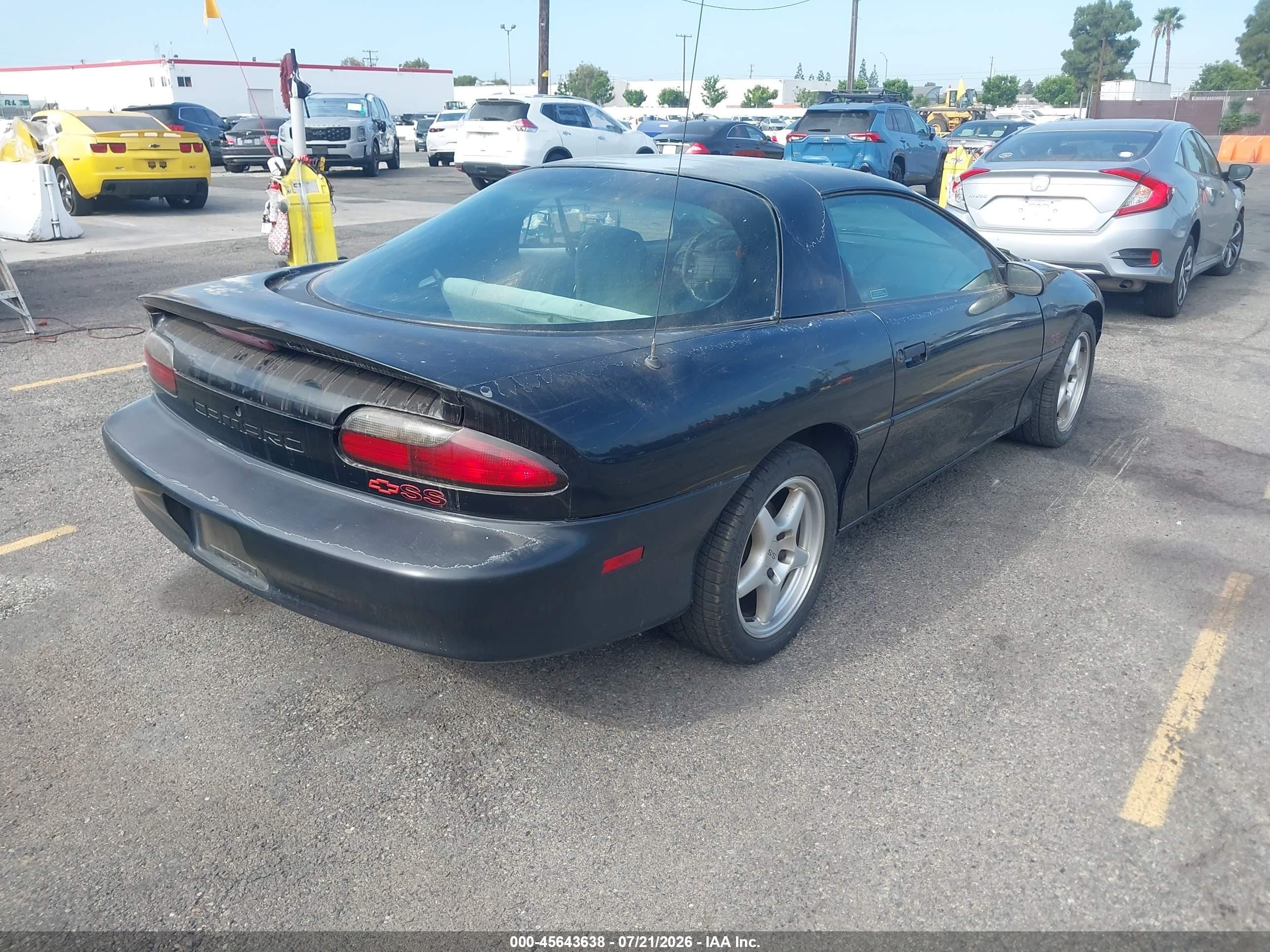 1996 Chevrolet Camaro Z28 Black vin: 2G1FP22P5T2164433