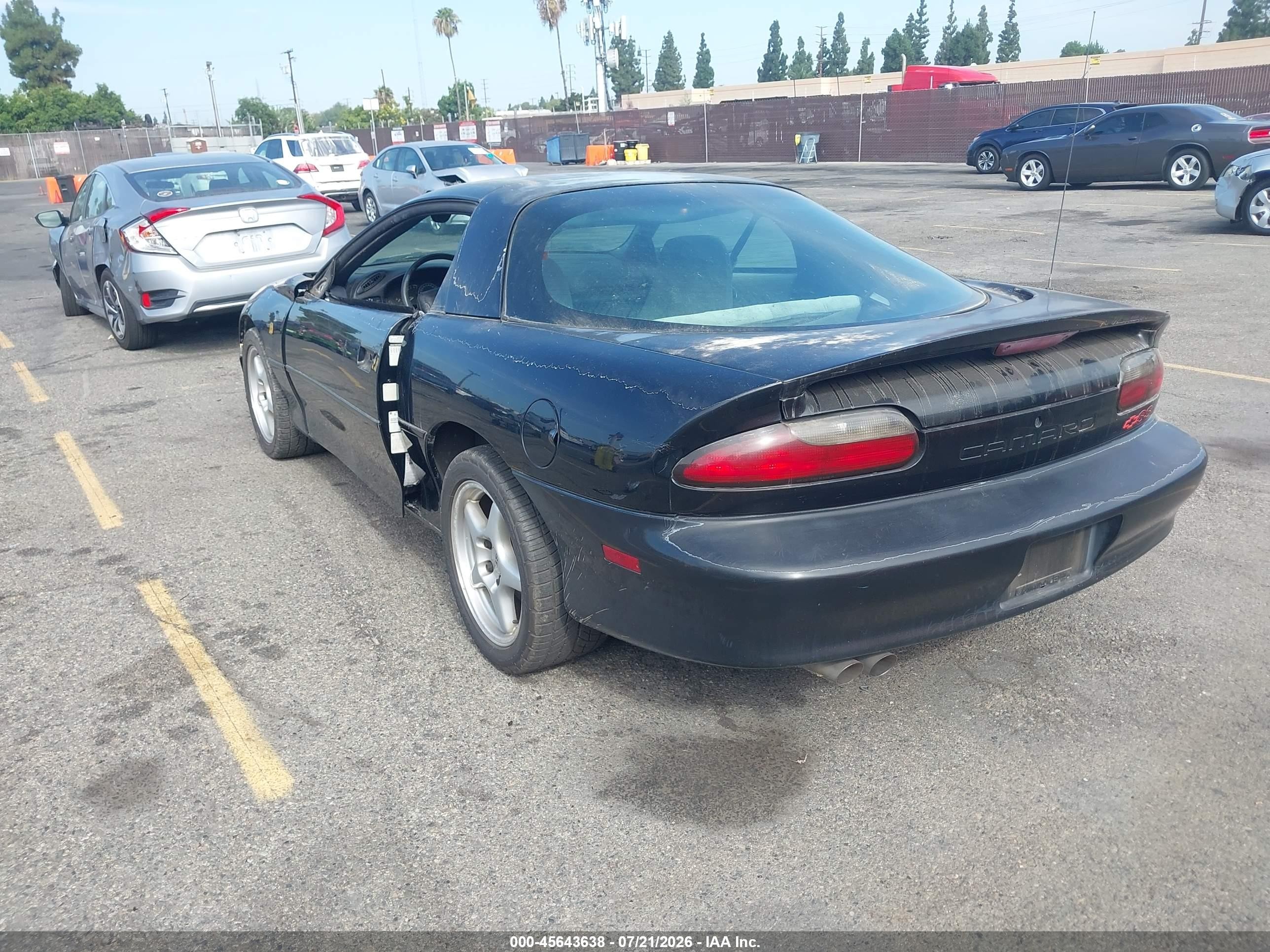 1996 Chevrolet Camaro Z28 Black vin: 2G1FP22P5T2164433