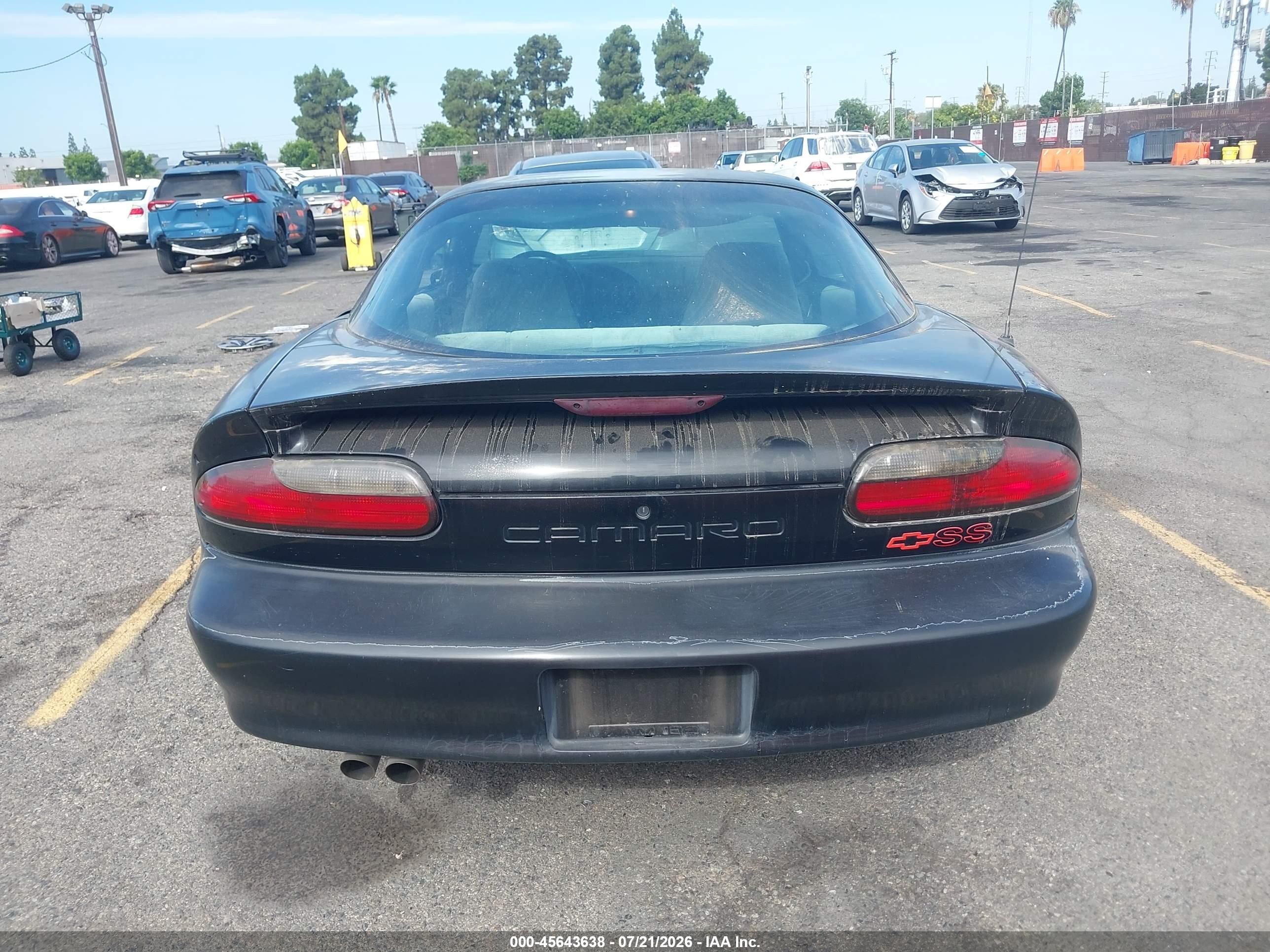 1996 Chevrolet Camaro Z28 Black vin: 2G1FP22P5T2164433