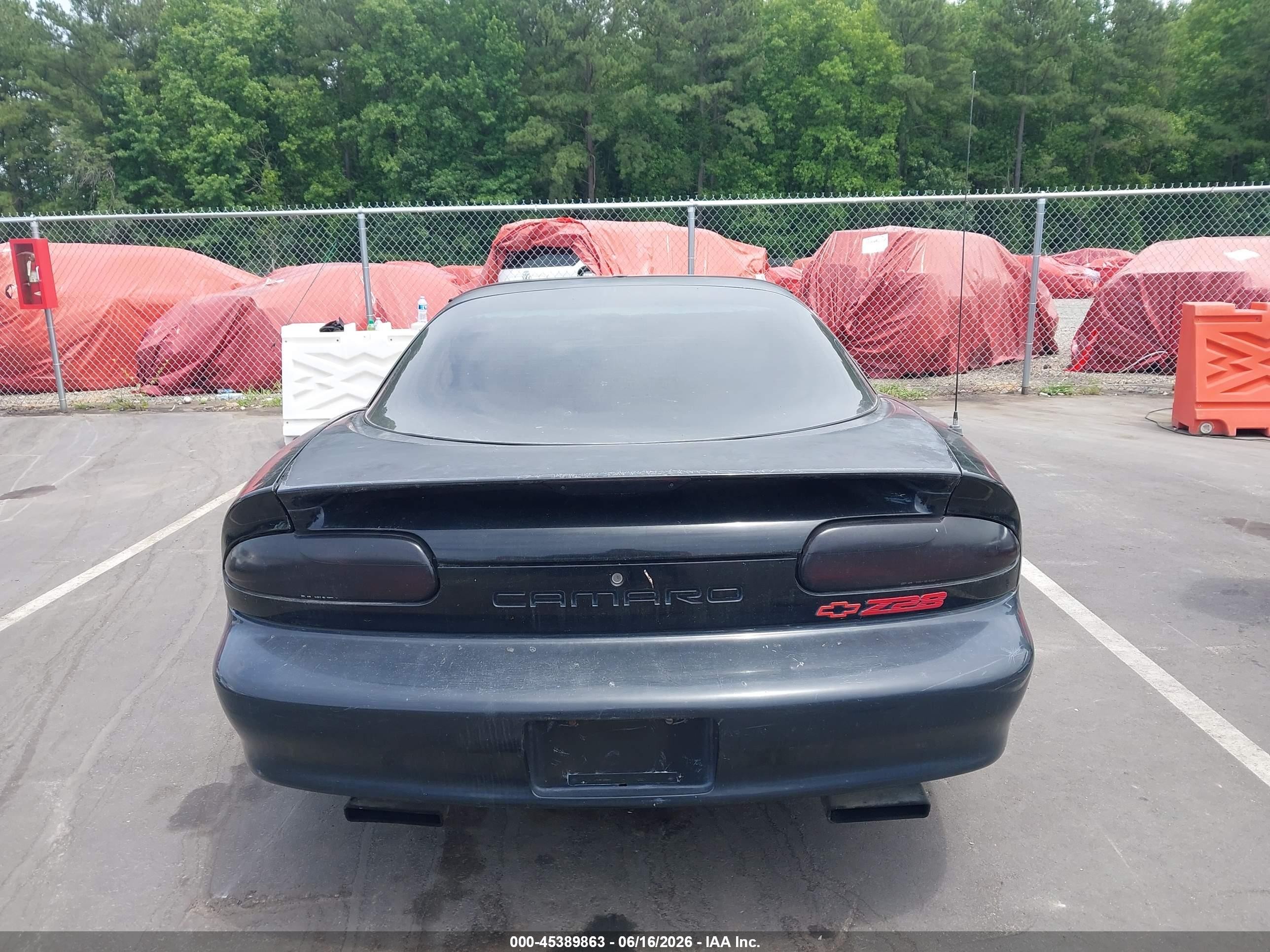 1995 Chevrolet Camaro Z28 Black vin: 2G1FP22P6S2176766