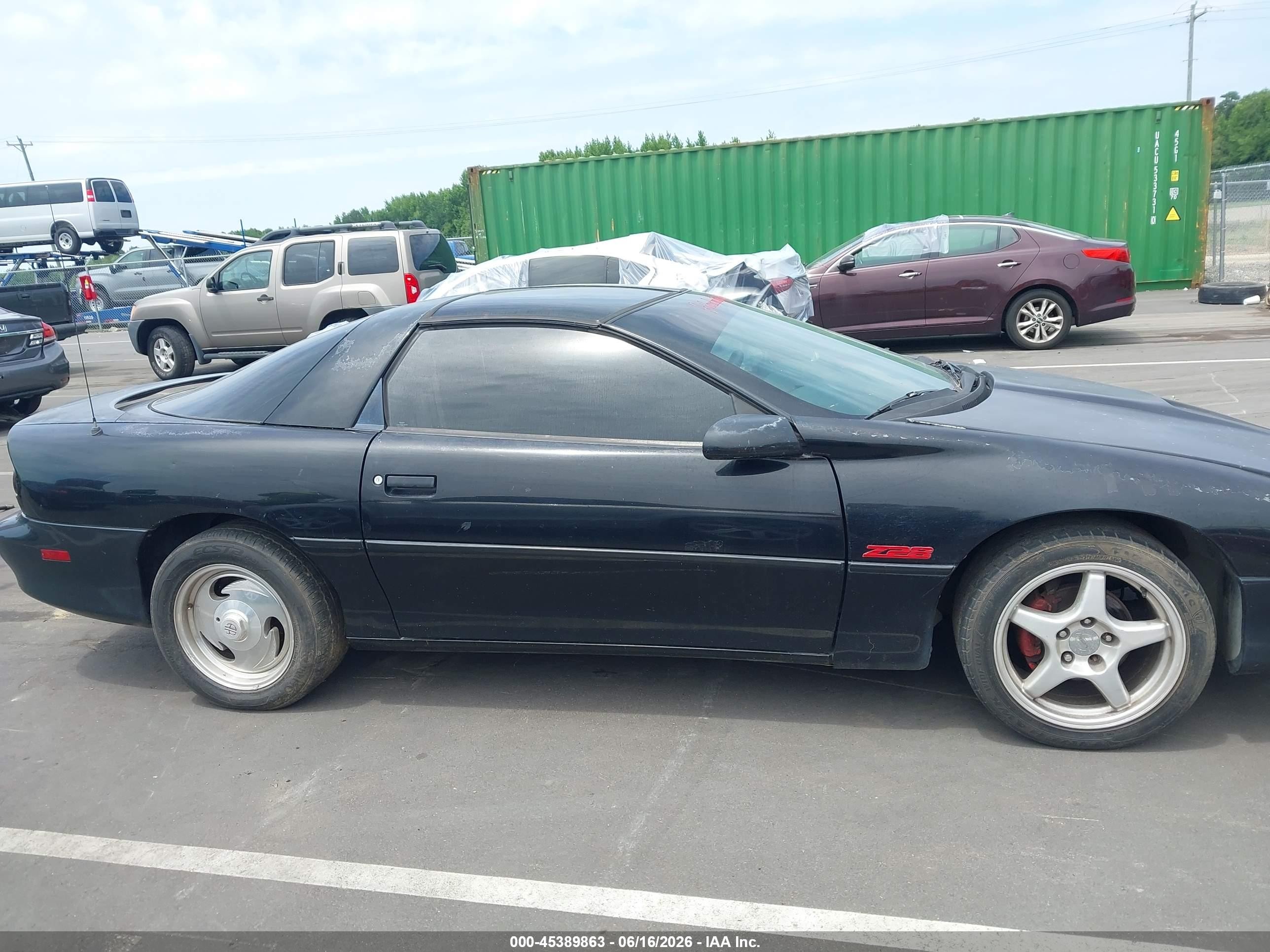 1995 Chevrolet Camaro Z28 Black vin: 2G1FP22P6S2176766