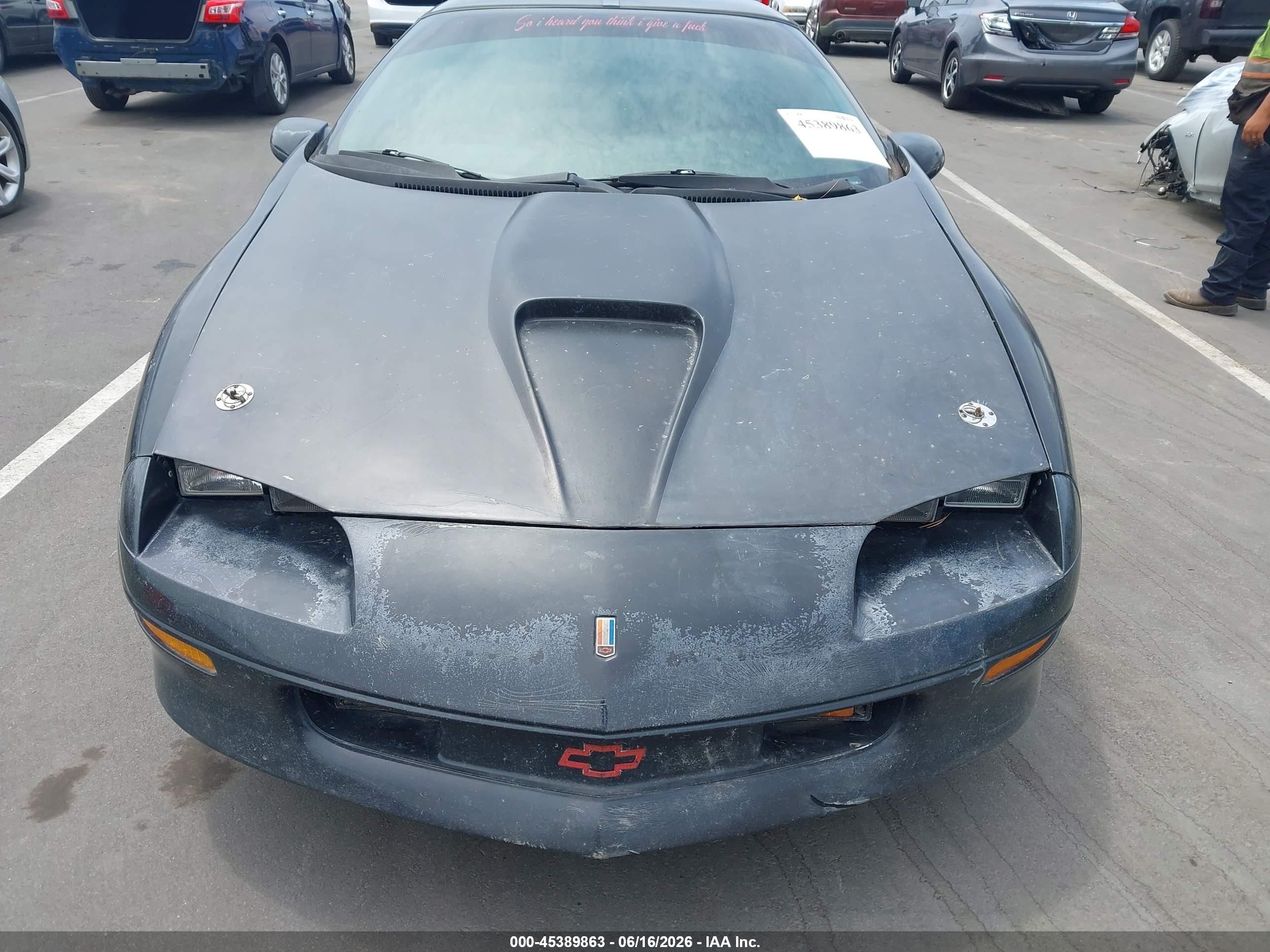 1995 Chevrolet Camaro Z28 Black vin: 2G1FP22P6S2176766