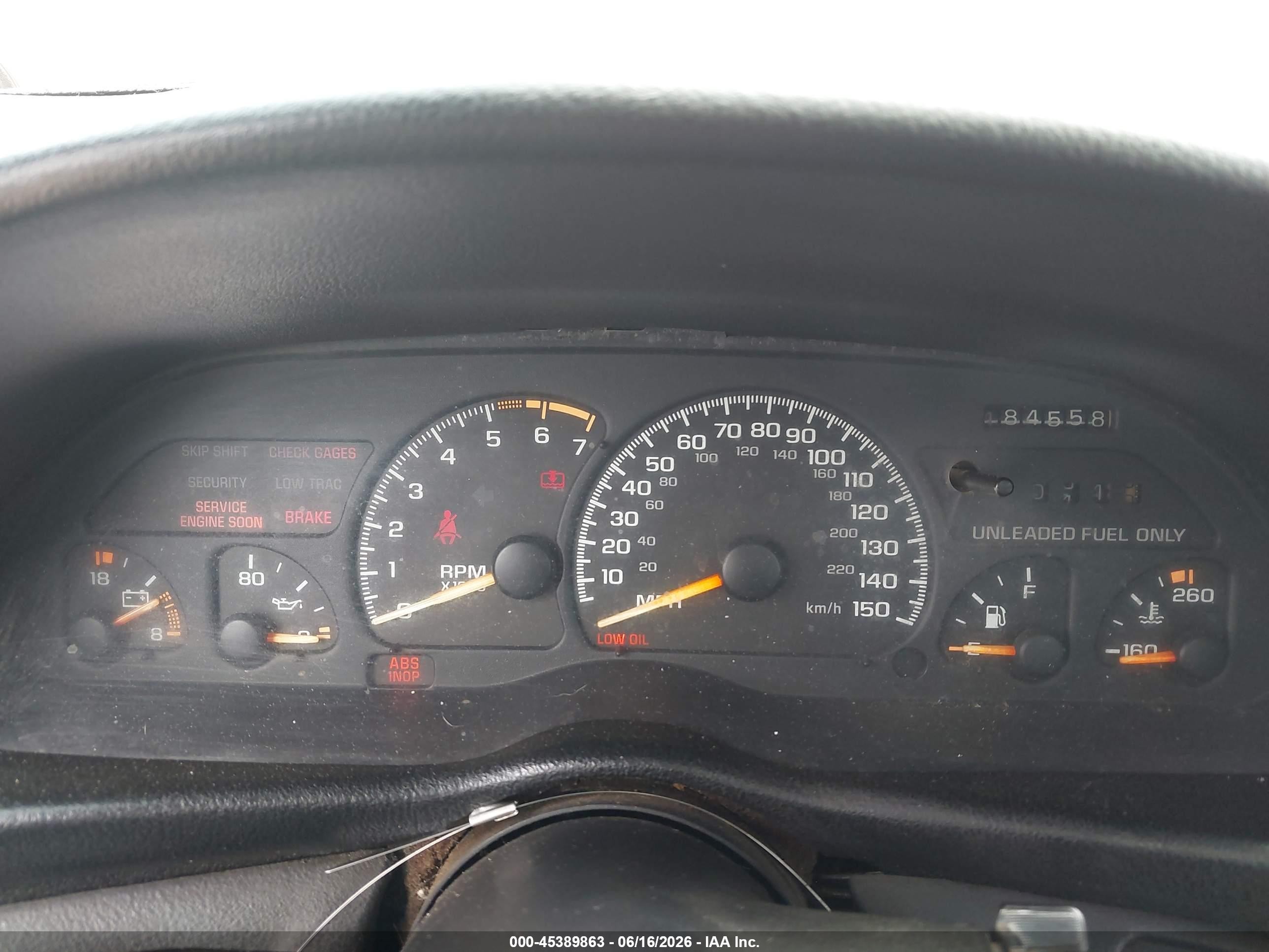 1995 Chevrolet Camaro Z28 Black vin: 2G1FP22P6S2176766