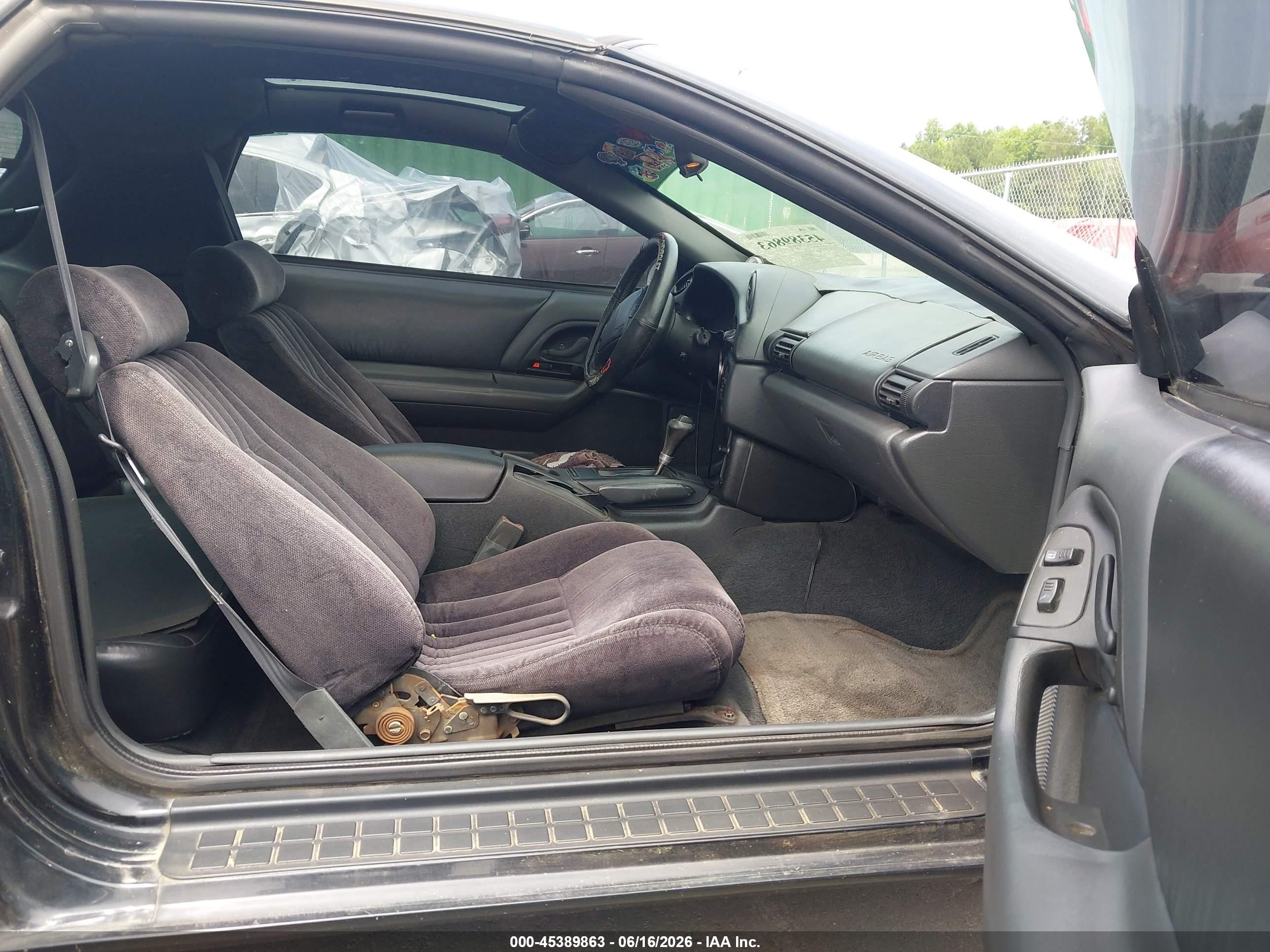 1995 Chevrolet Camaro Z28 Black vin: 2G1FP22P6S2176766