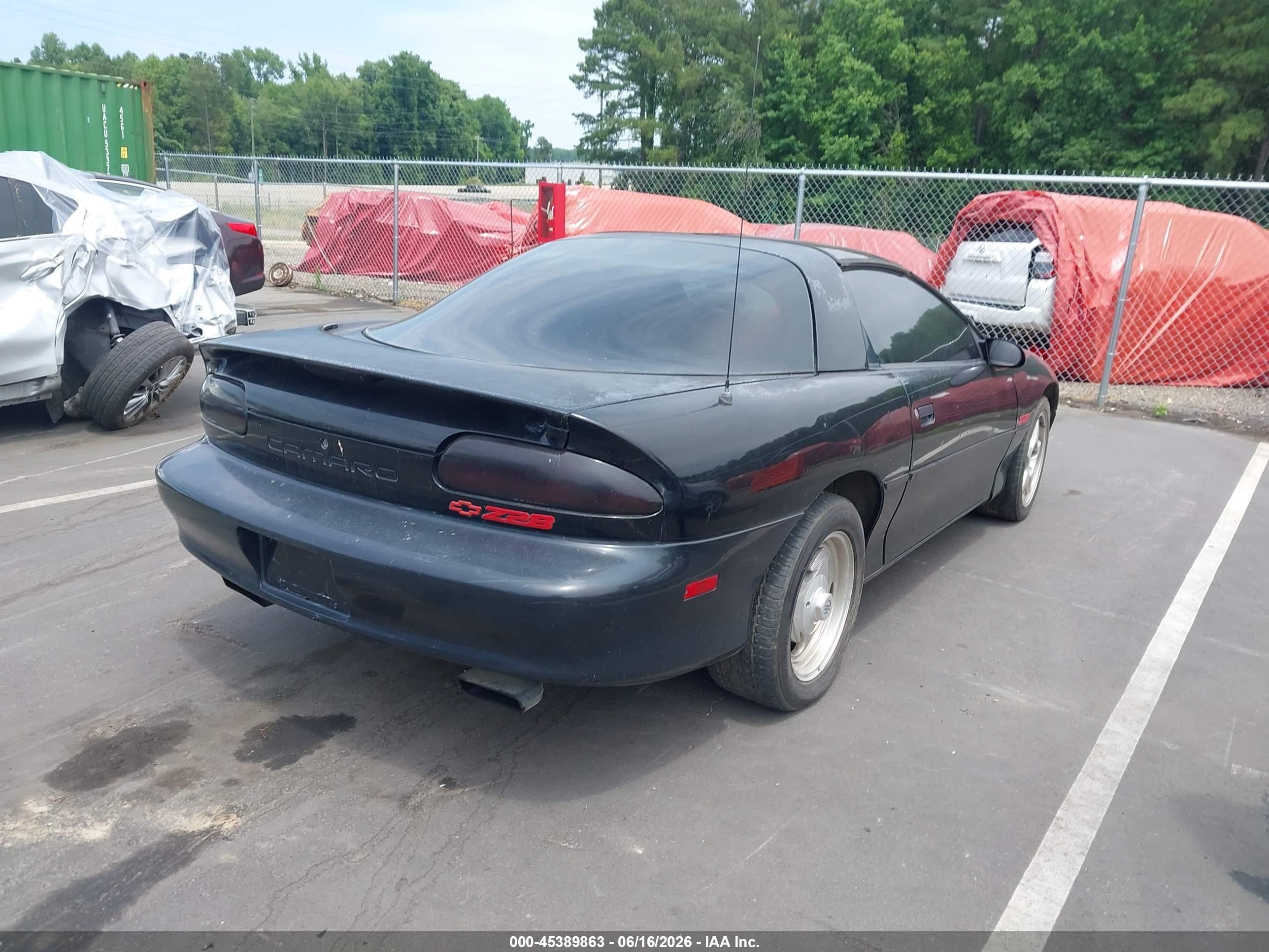 1995 Chevrolet Camaro Z28 Black vin: 2G1FP22P6S2176766