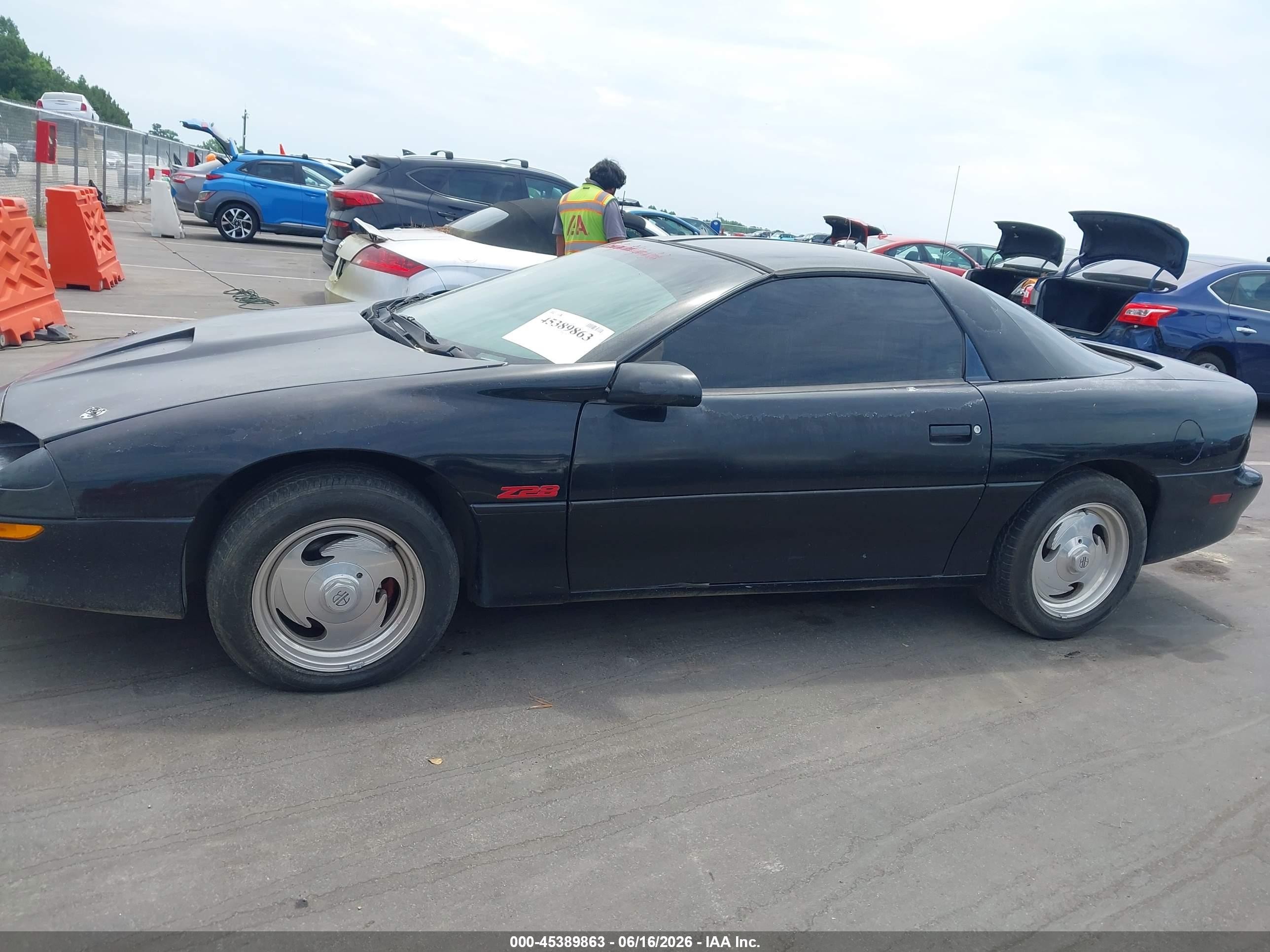 1995 Chevrolet Camaro Z28 Black vin: 2G1FP22P6S2176766