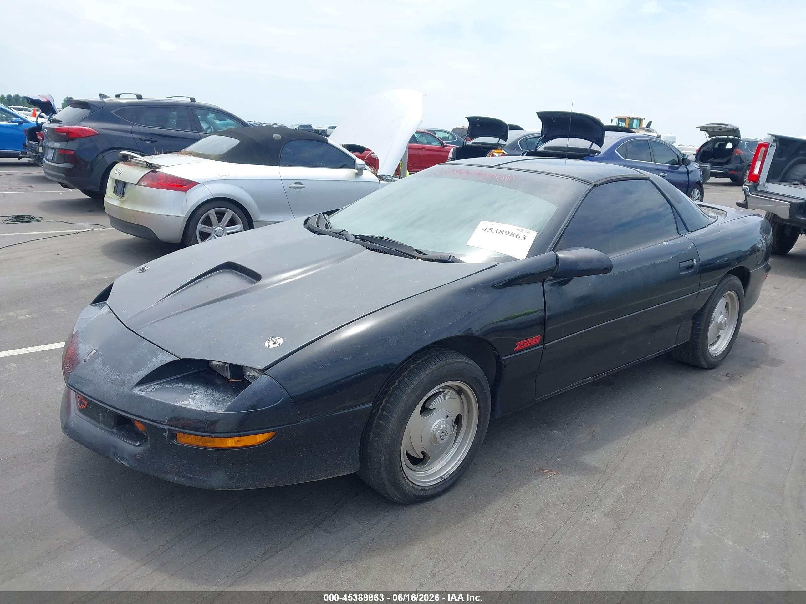 1995 Chevrolet Camaro Z28 Black vin: 2G1FP22P6S2176766